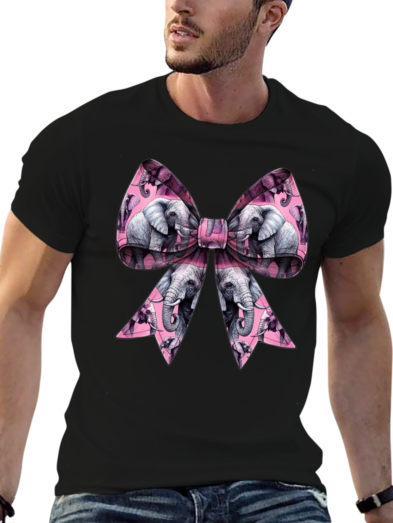 Elephant Bow Tie T-Shirt: Unique Graphic Tee