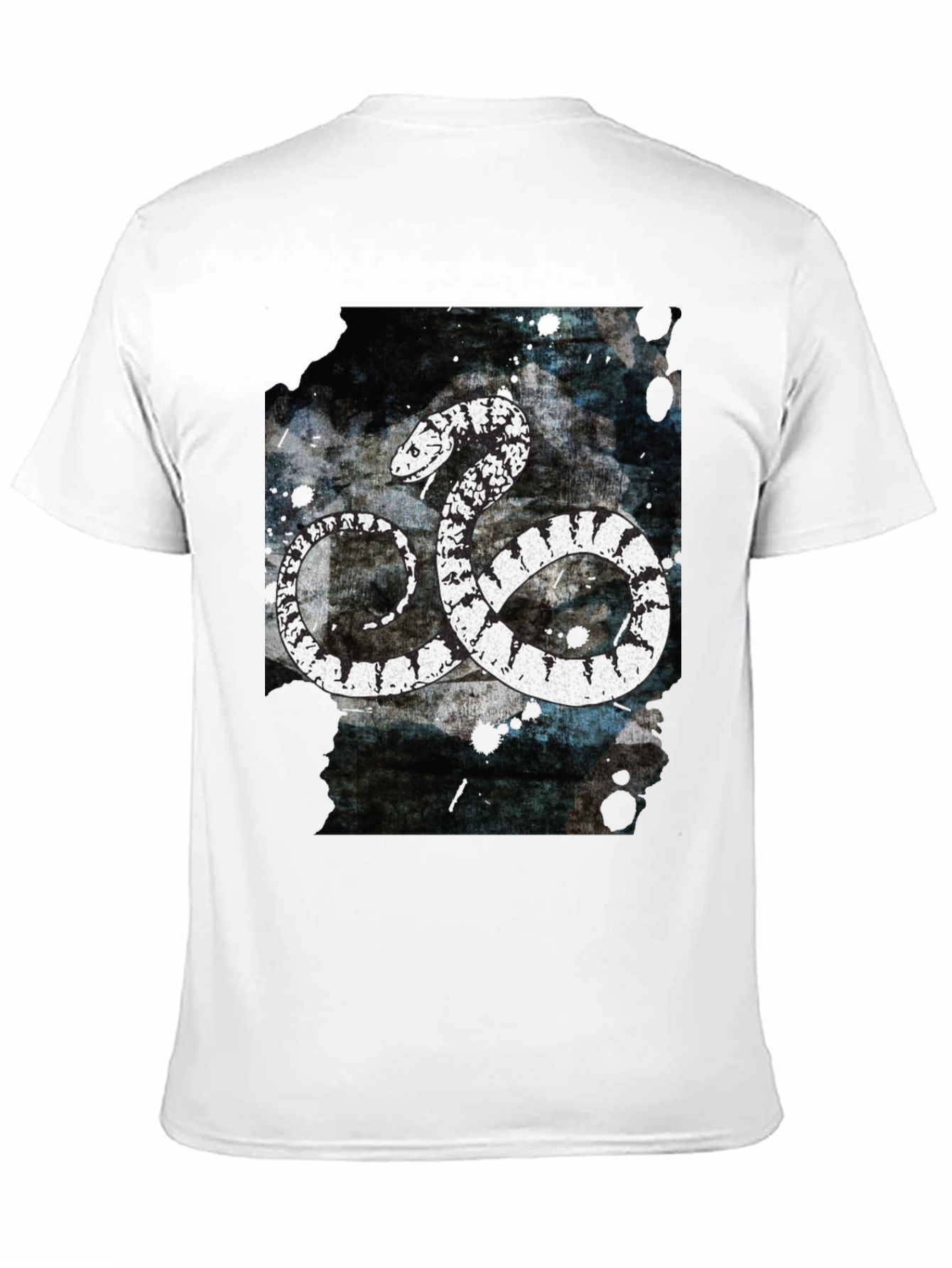 Snake Graphic Tee - Black Cotton T-Shirt