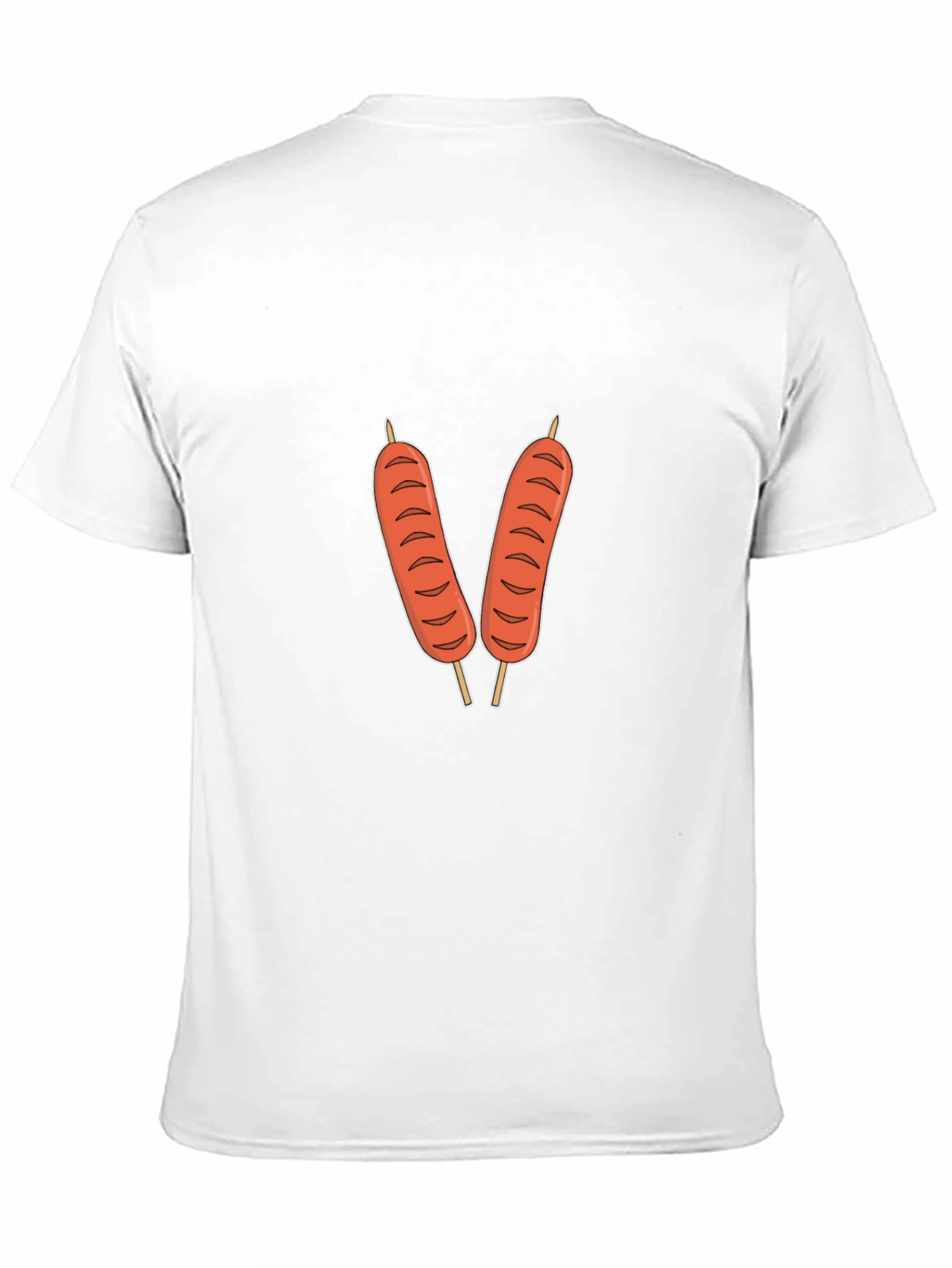 Funny Sausage Skewer Graphic Tee - Black