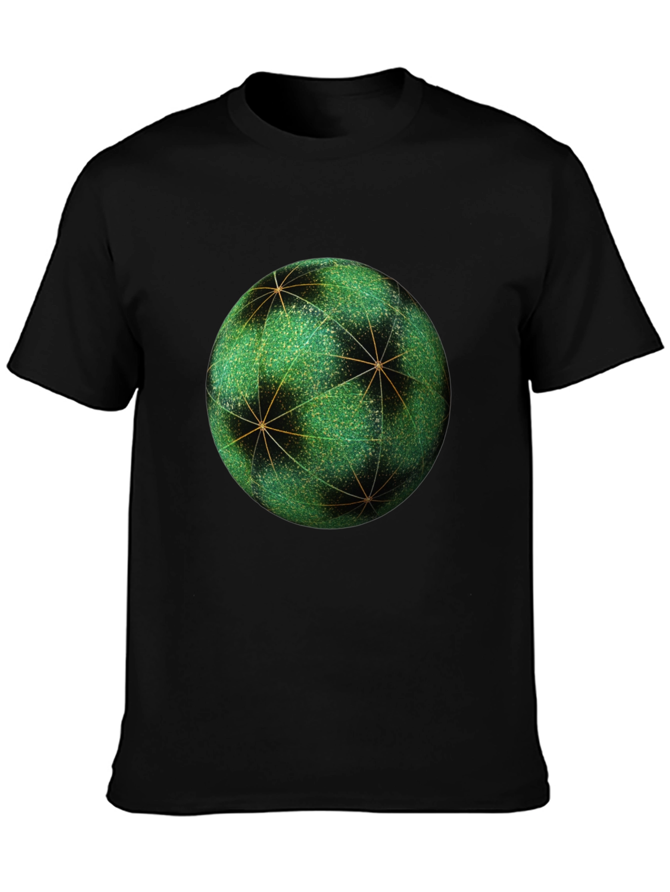 Geometric Sphere Graphic Tee - Unique Design Soft Fabric