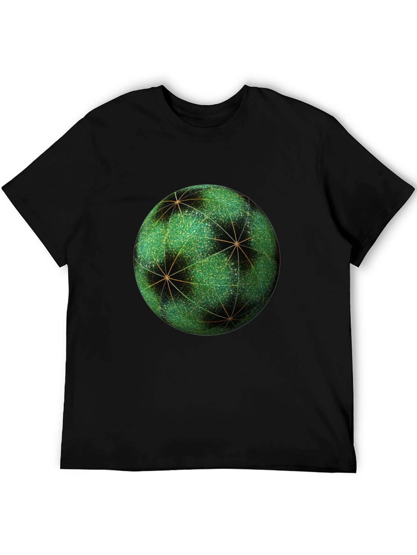 Geometric Sphere Graphic Tee - Unique Design Soft Fabric