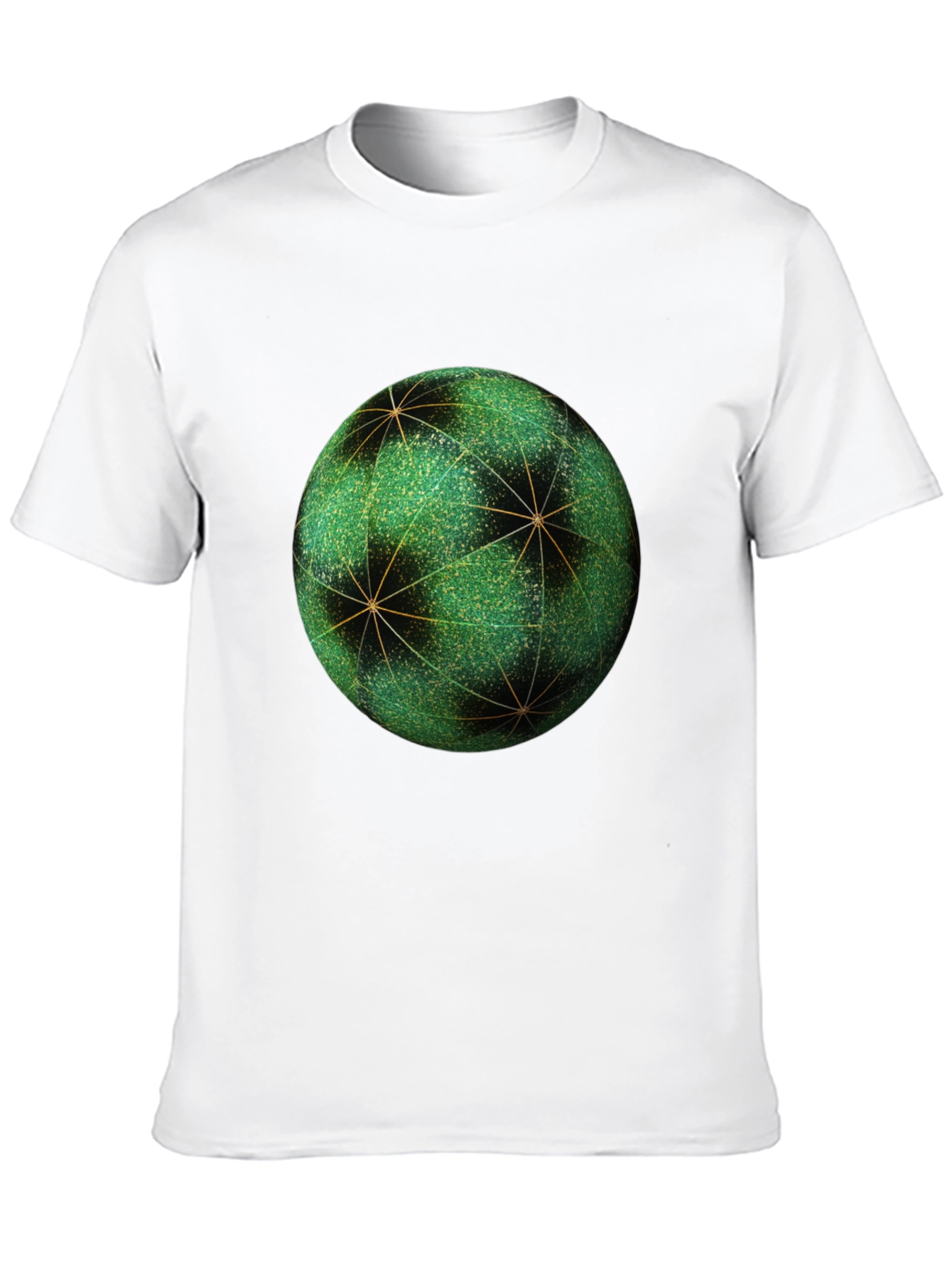 Geometric Sphere Graphic Tee - Unique Design Soft Fabric