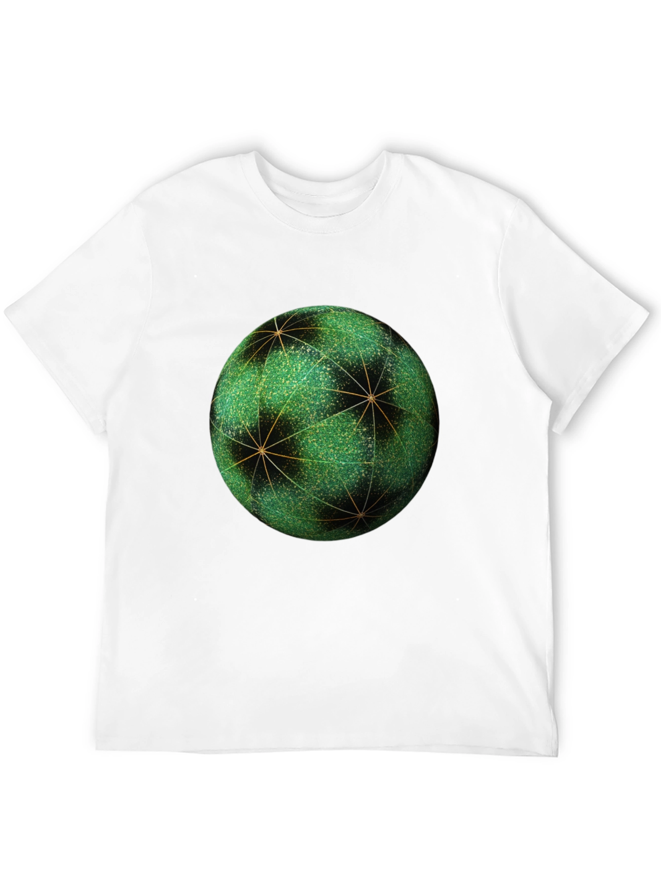 Geometric Sphere Graphic Tee - Unique Design Soft Fabric