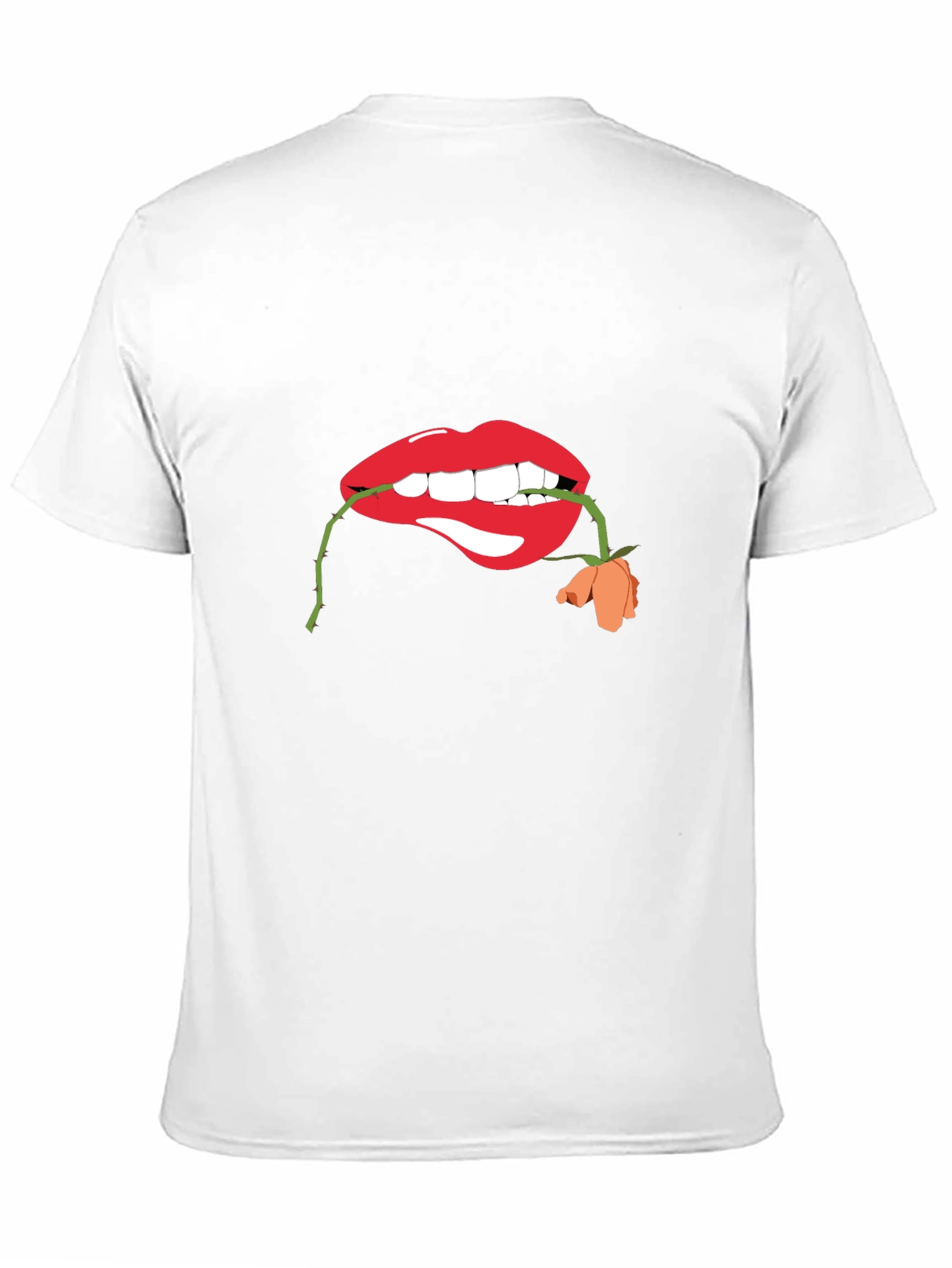 Lips with Rose Graphic T-Shirt
