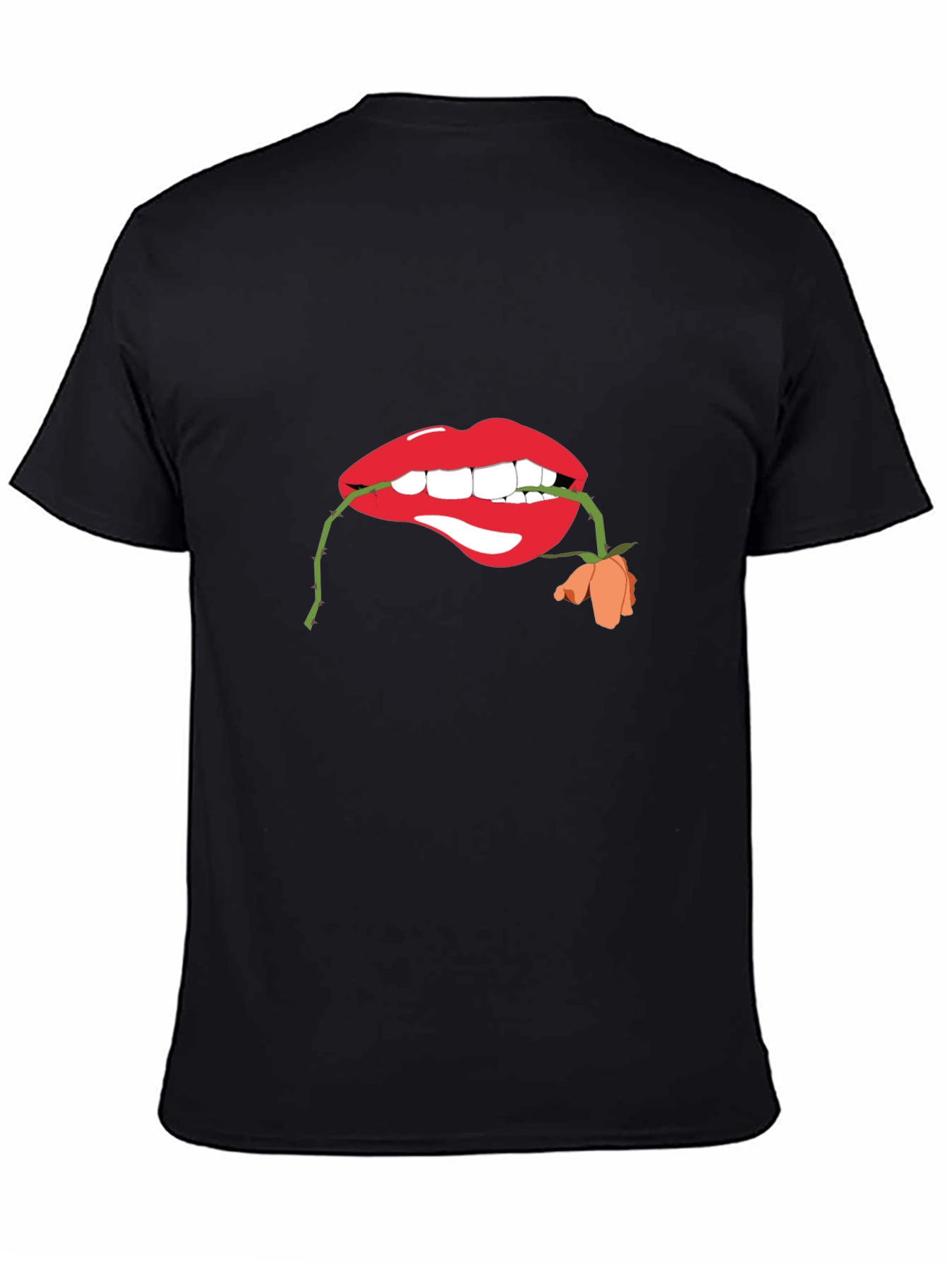 Lips with Rose Graphic T-Shirt