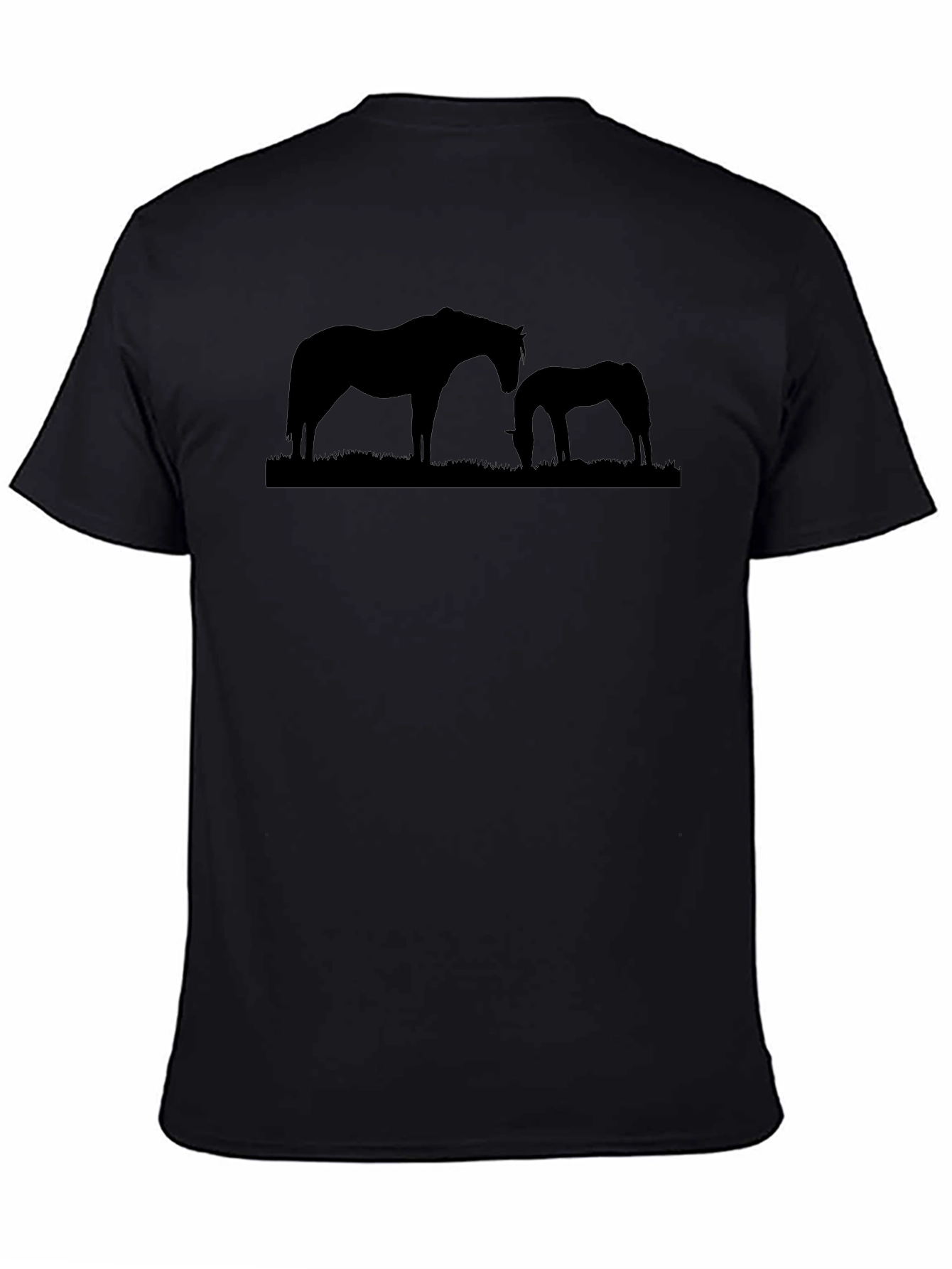 Black Horse Silhouette Graphic Tee - Mens