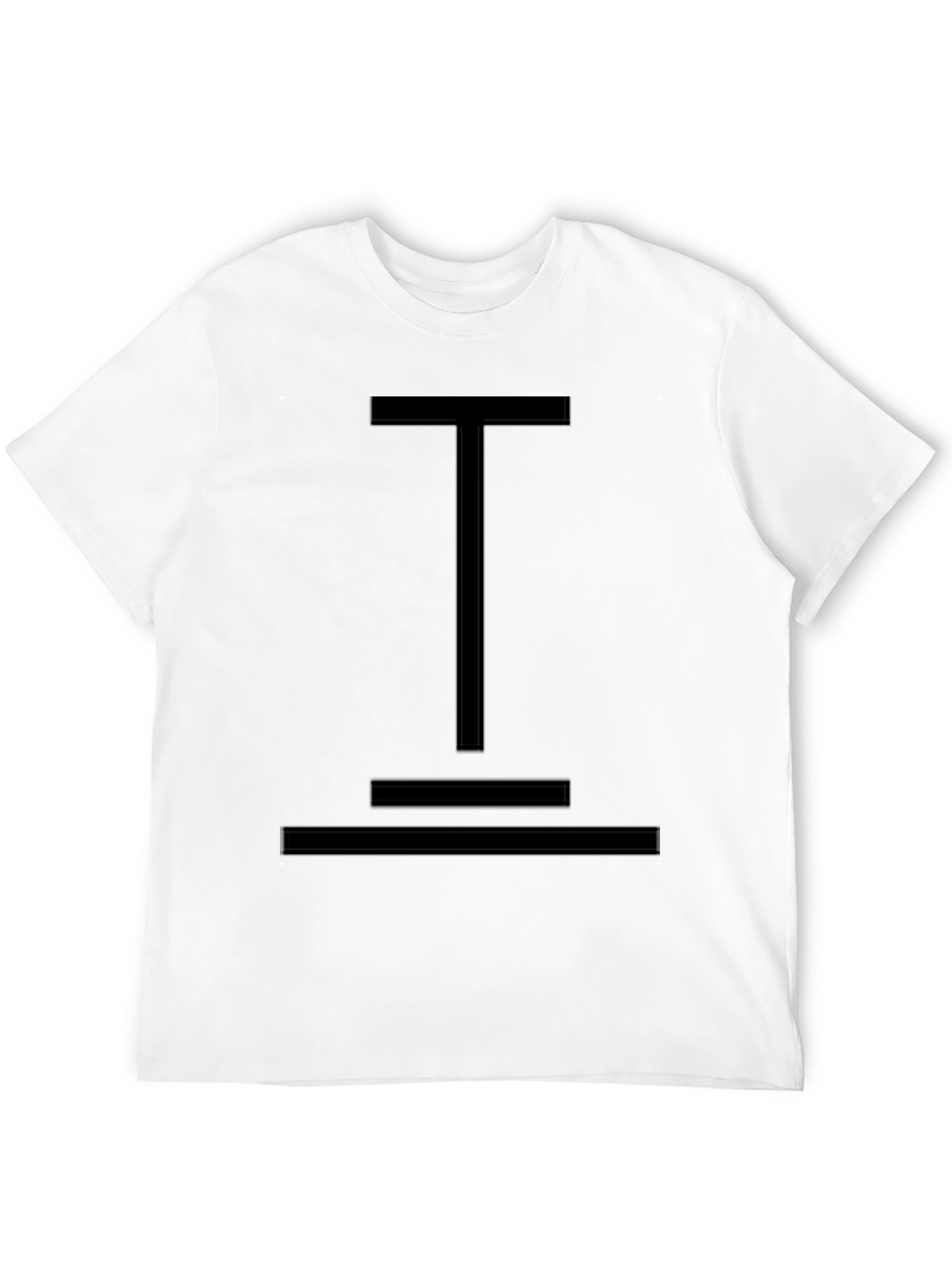 Minimalist Black T-Shirt with Geometric Design