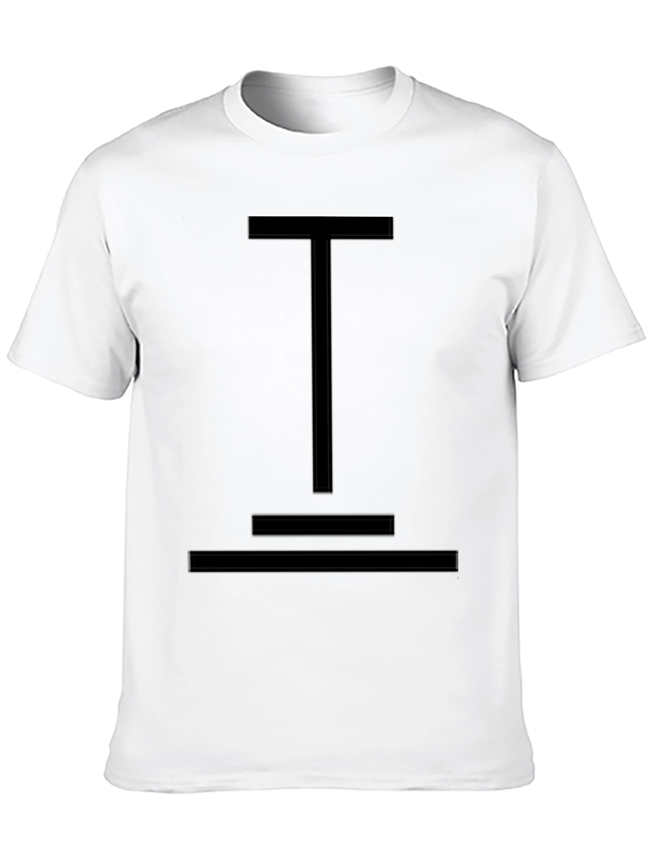 Minimalist Black T-Shirt with Geometric Design