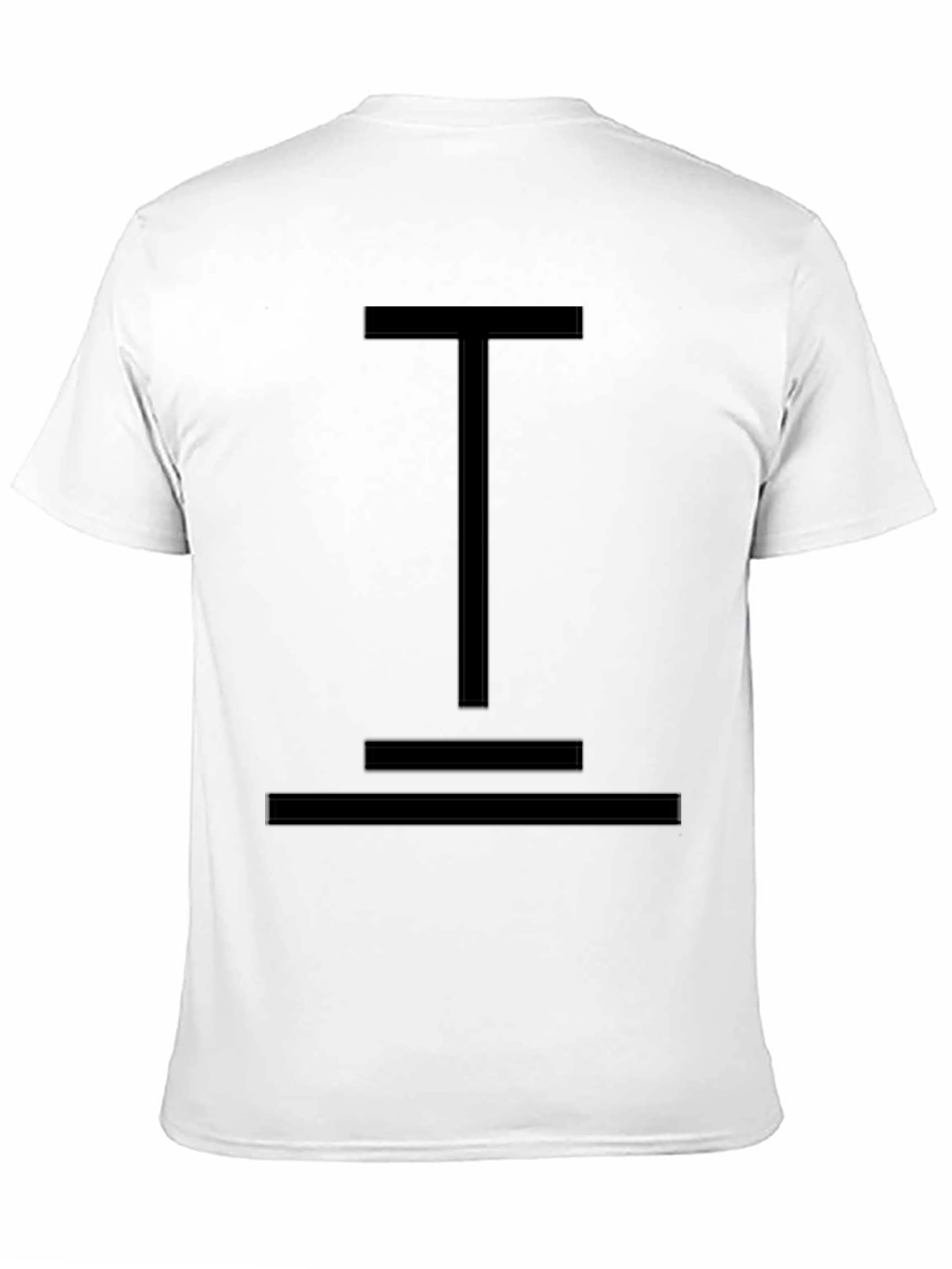 Minimalist Black T-Shirt with Geometric Design
