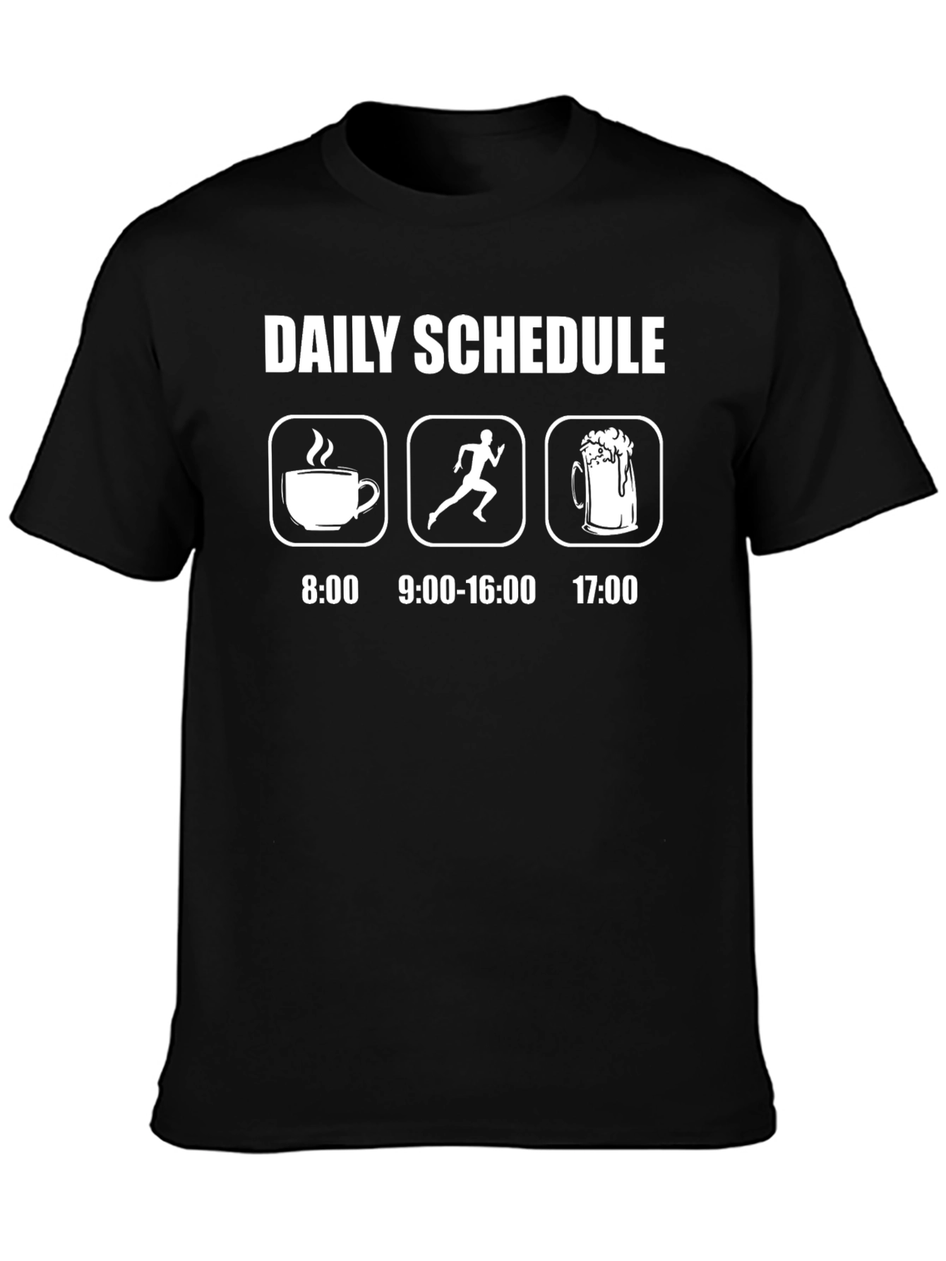 Daily Schedule T-Shirt: Coffee Run Beer!