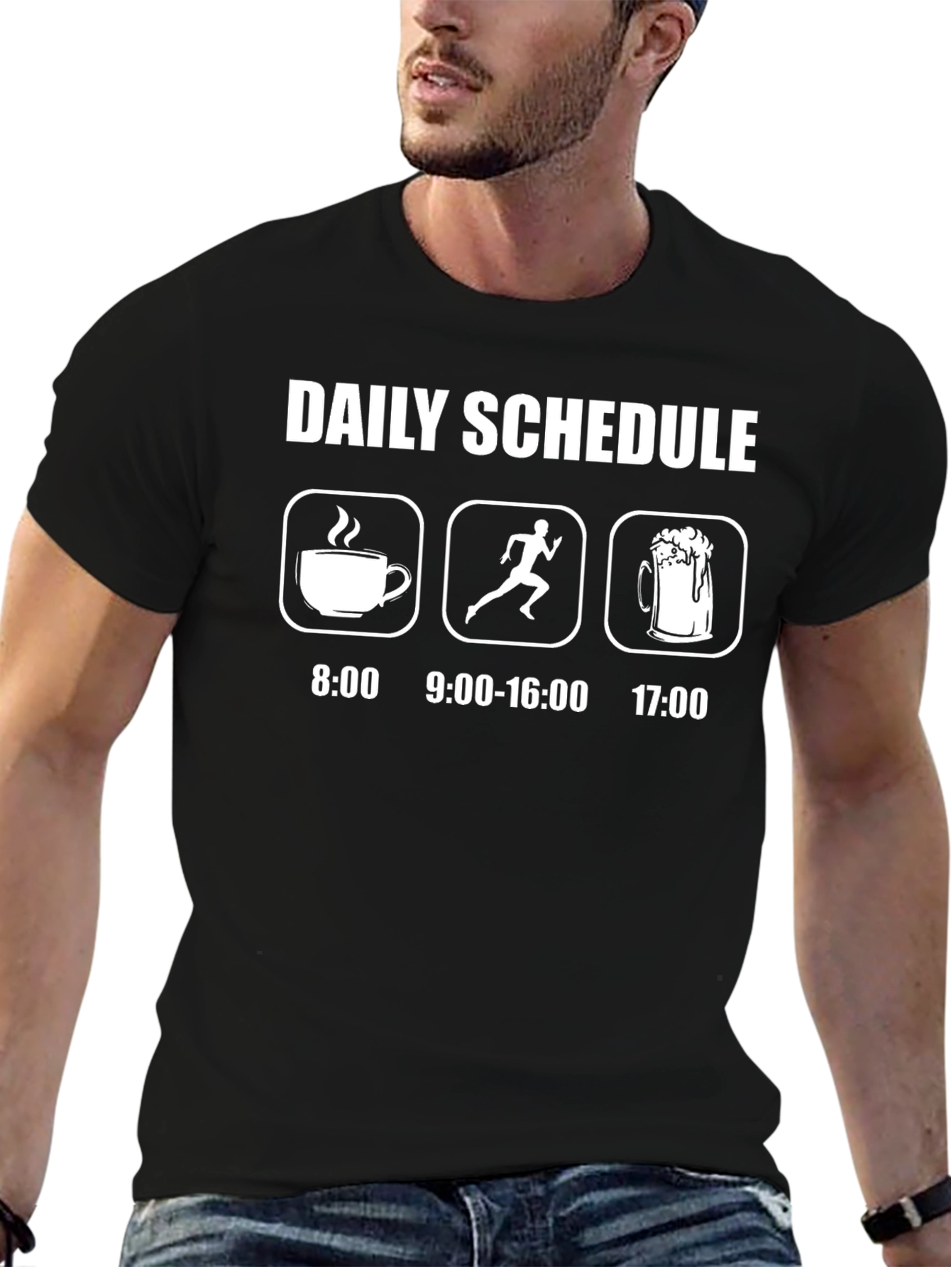 Daily Schedule T-Shirt: Coffee Run Beer!