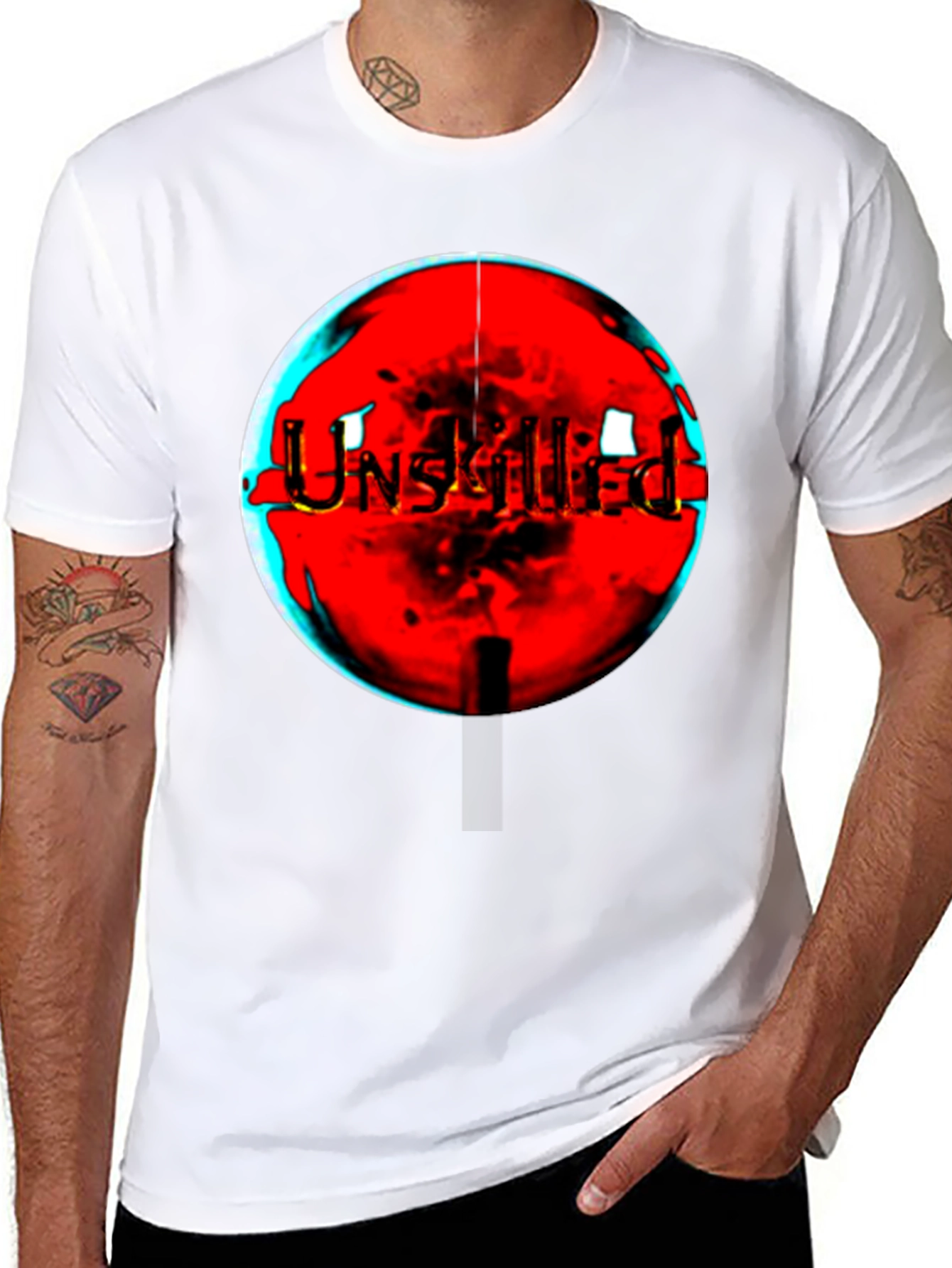 Unskilled Graphic Tee - Edgy Black T-Shirt