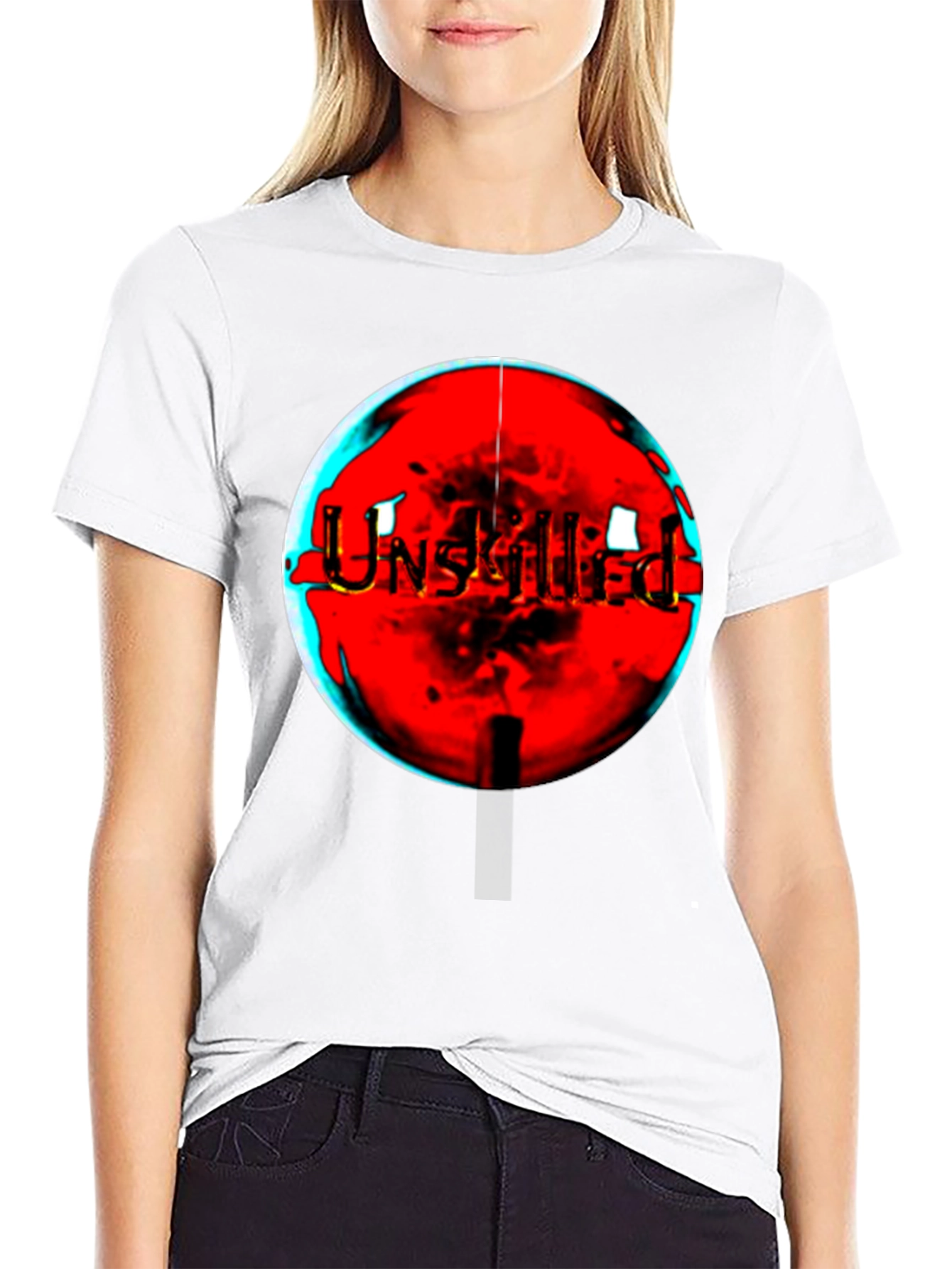 Unskilled Graphic Tee - Edgy Black T-Shirt