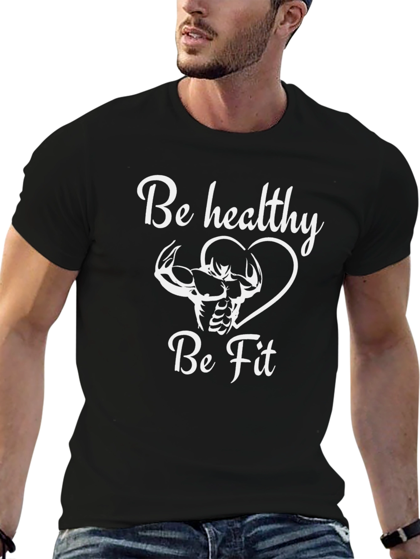 Be Healthy Be Fit Graphic Tee - Gym Motivation