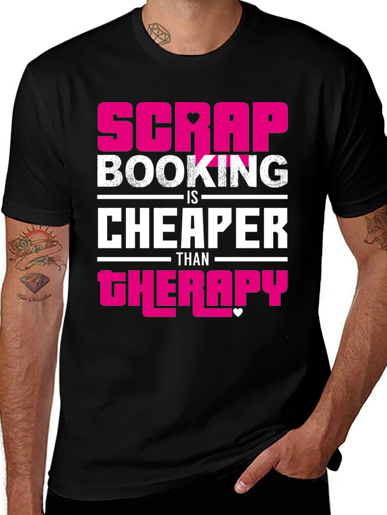 Scrapbooking Therapy Funny Graphic T-Shirt