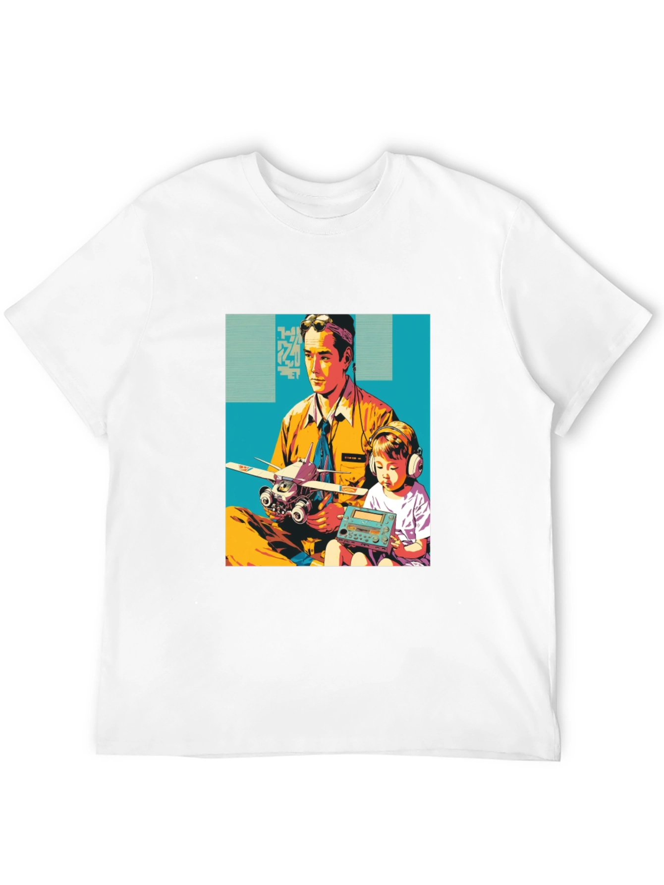 Retro Dad & Kid Graphic Tee - Fly High!