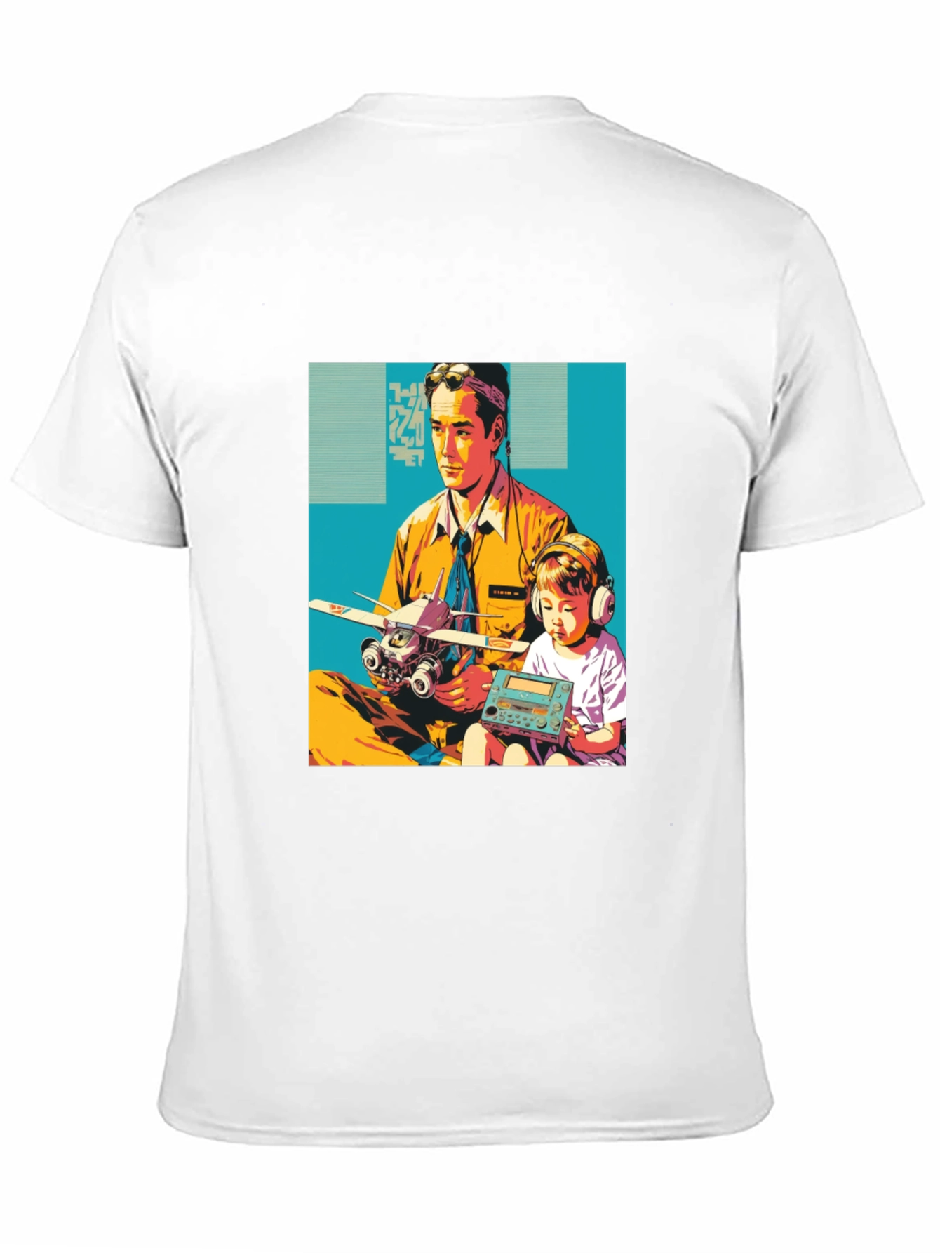 Retro Dad & Kid Graphic Tee - Fly High!