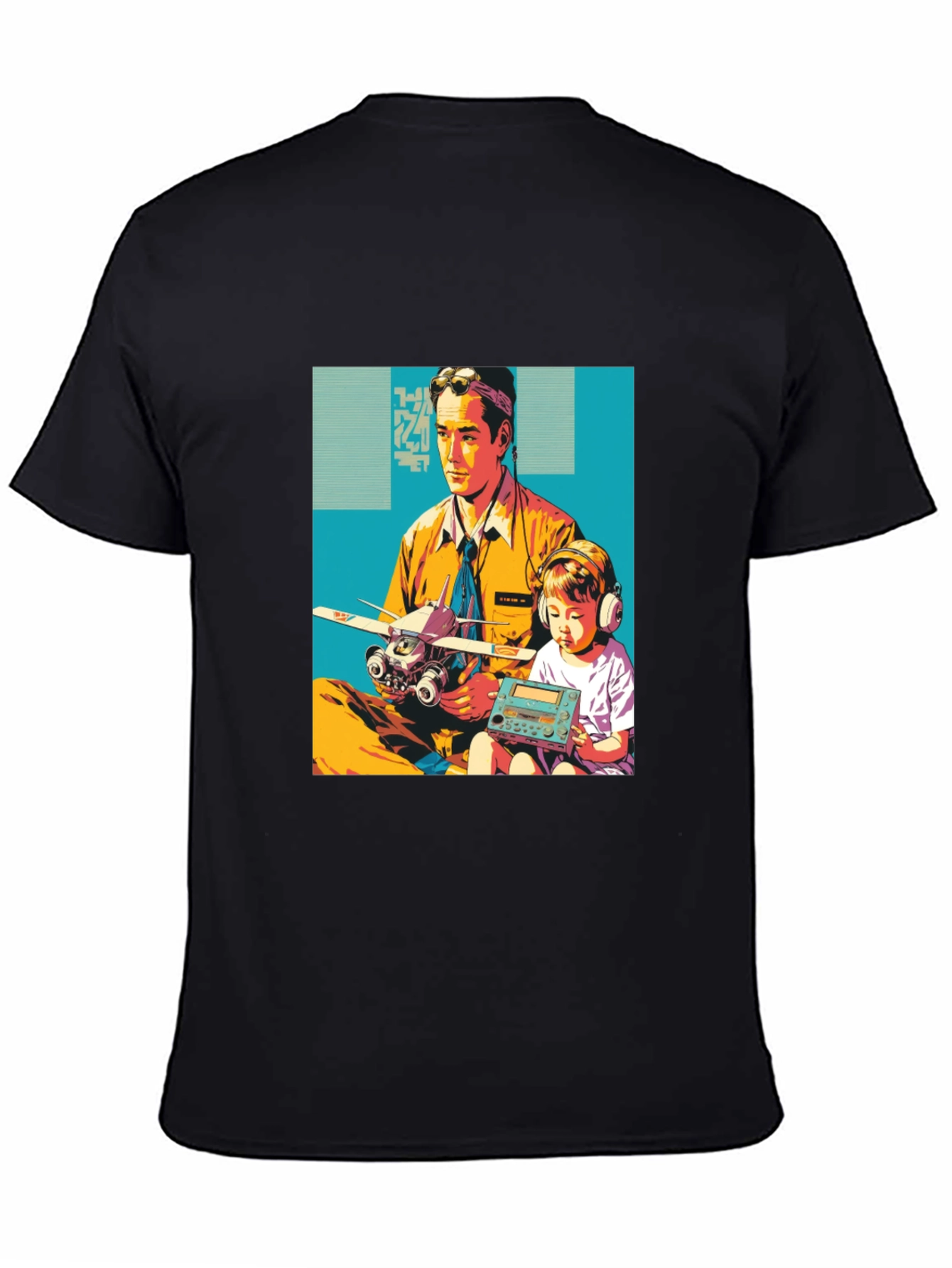 Retro Dad & Kid Graphic Tee - Fly High!