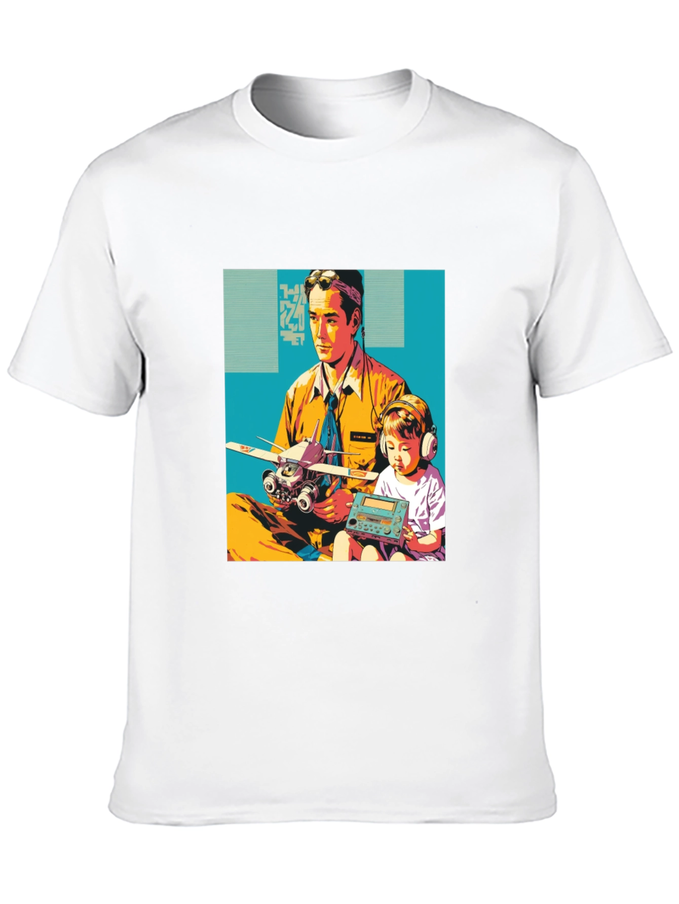 Retro Dad & Kid Graphic Tee - Fly High!