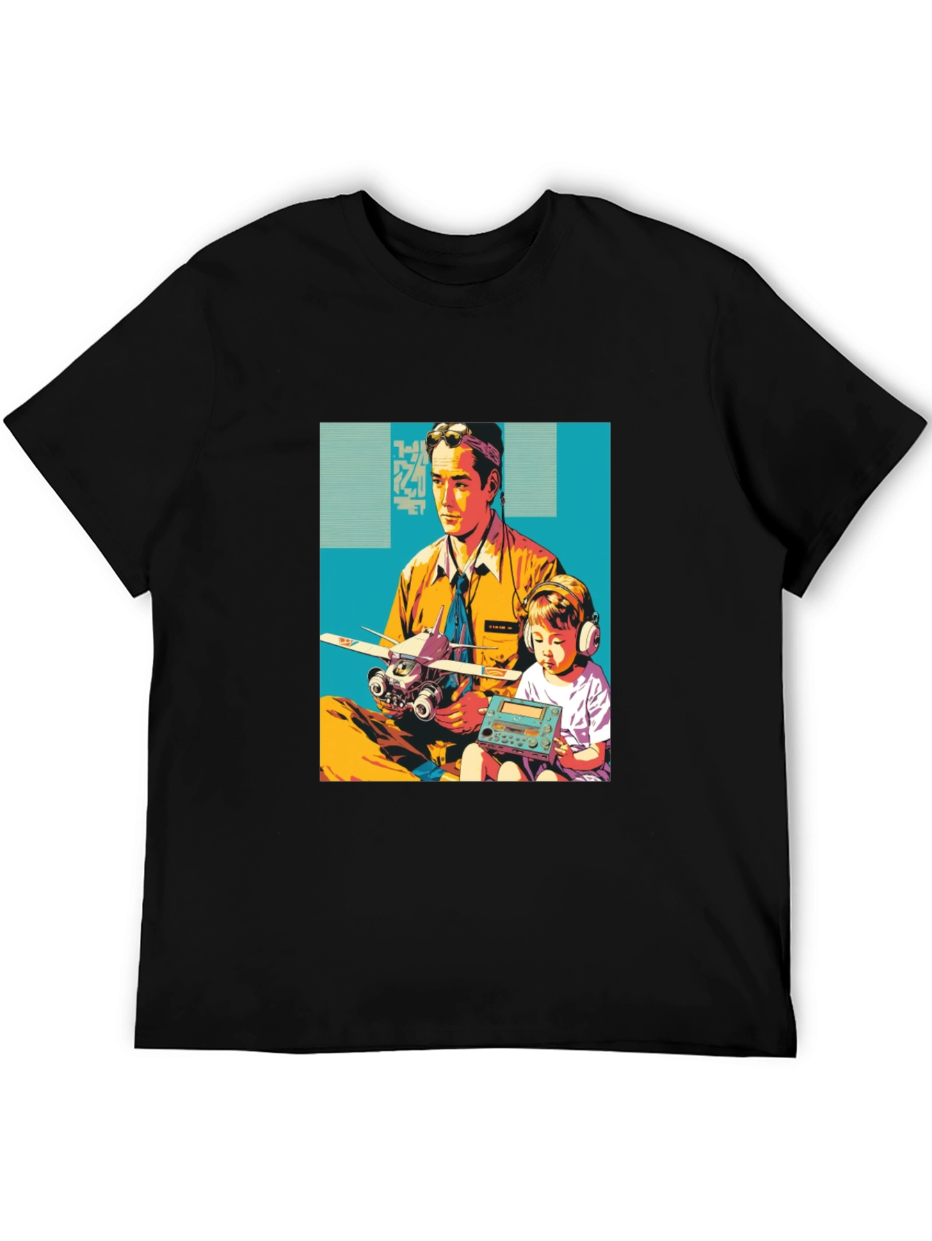 Retro Dad & Kid Graphic Tee - Fly High!