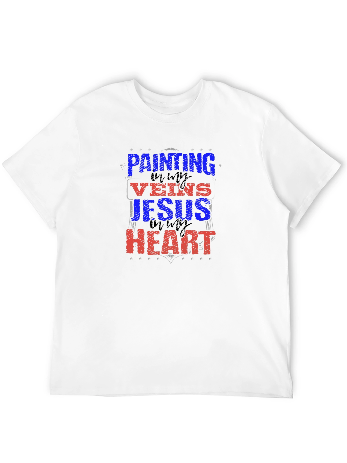 Painting Jesus in My Heart Graphic Tee - Black