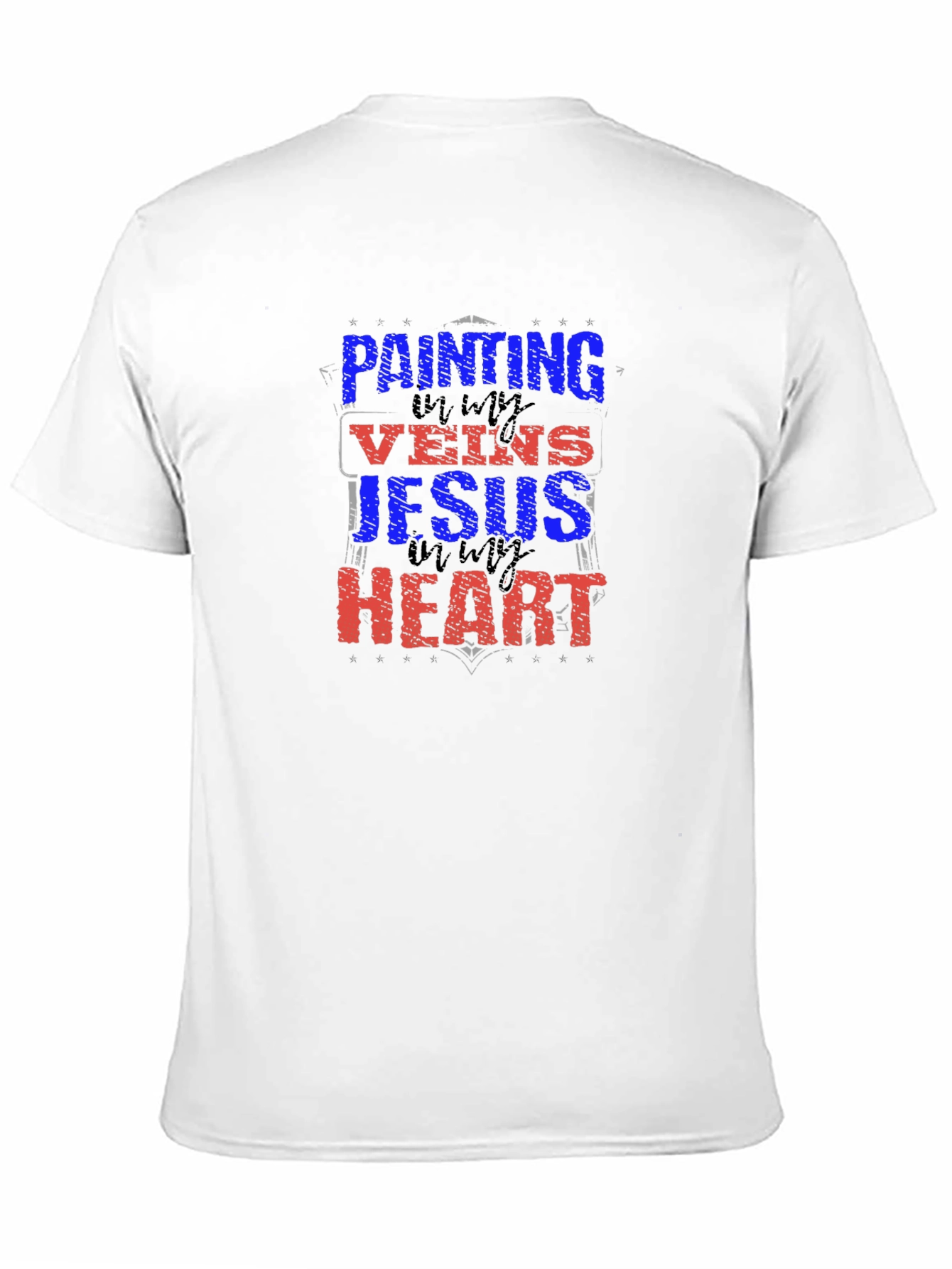 Painting Jesus in My Heart Graphic Tee - Black