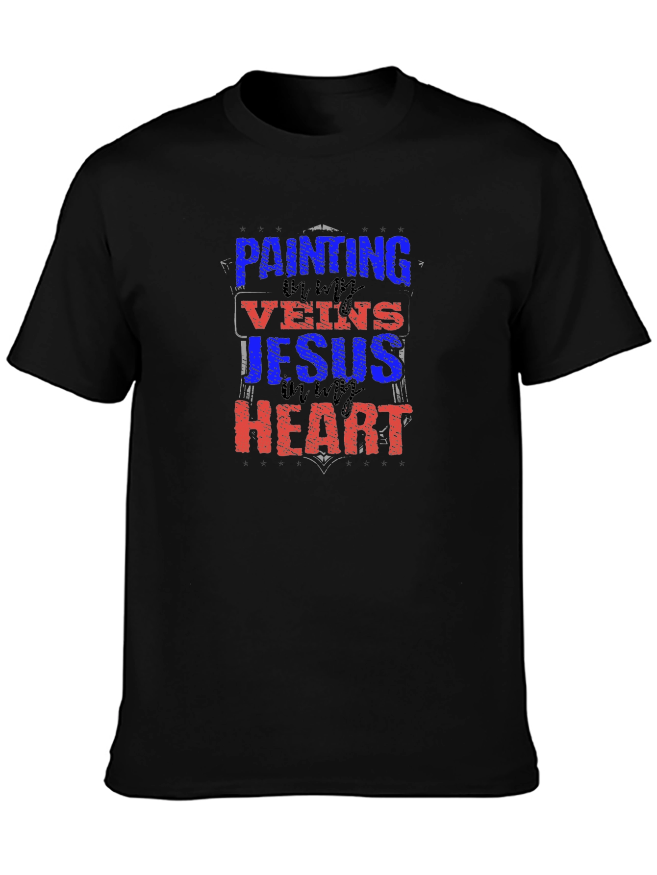 Painting Jesus in My Heart Graphic Tee - Black