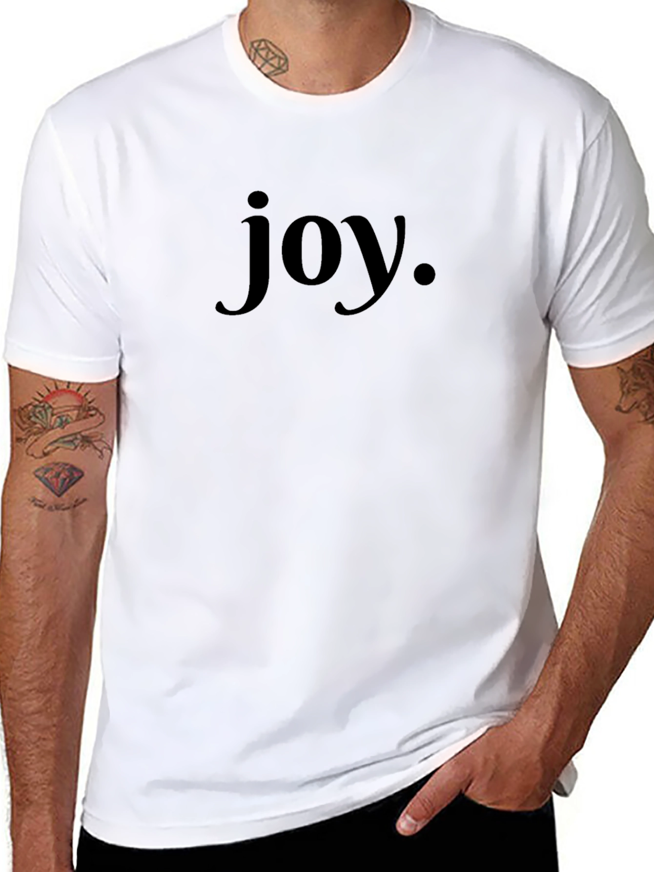 Joyful Black Graphic Tee