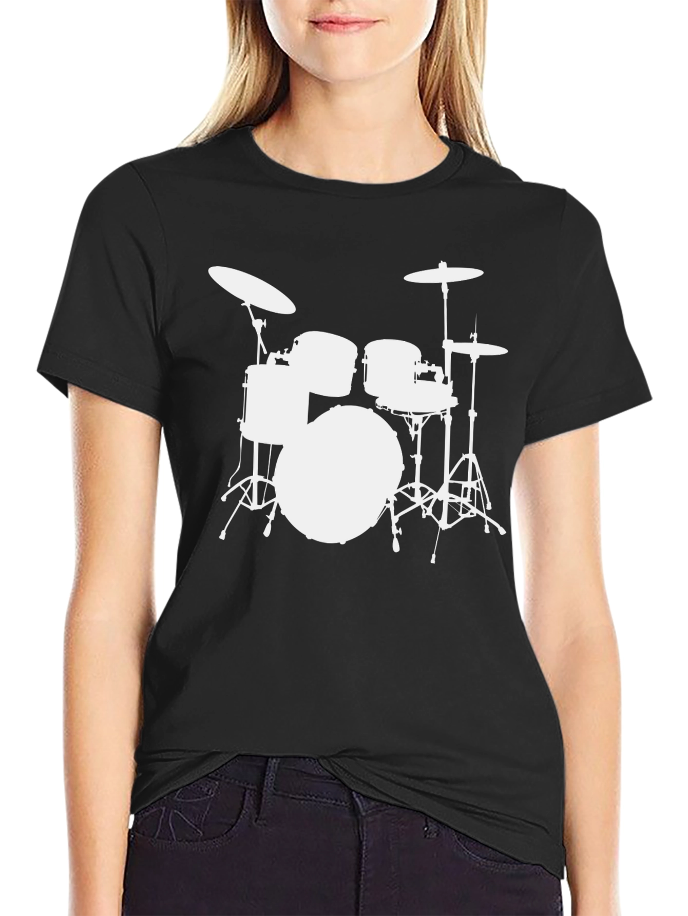 Drum Set Graphic Tee - Musician T-Shirt
