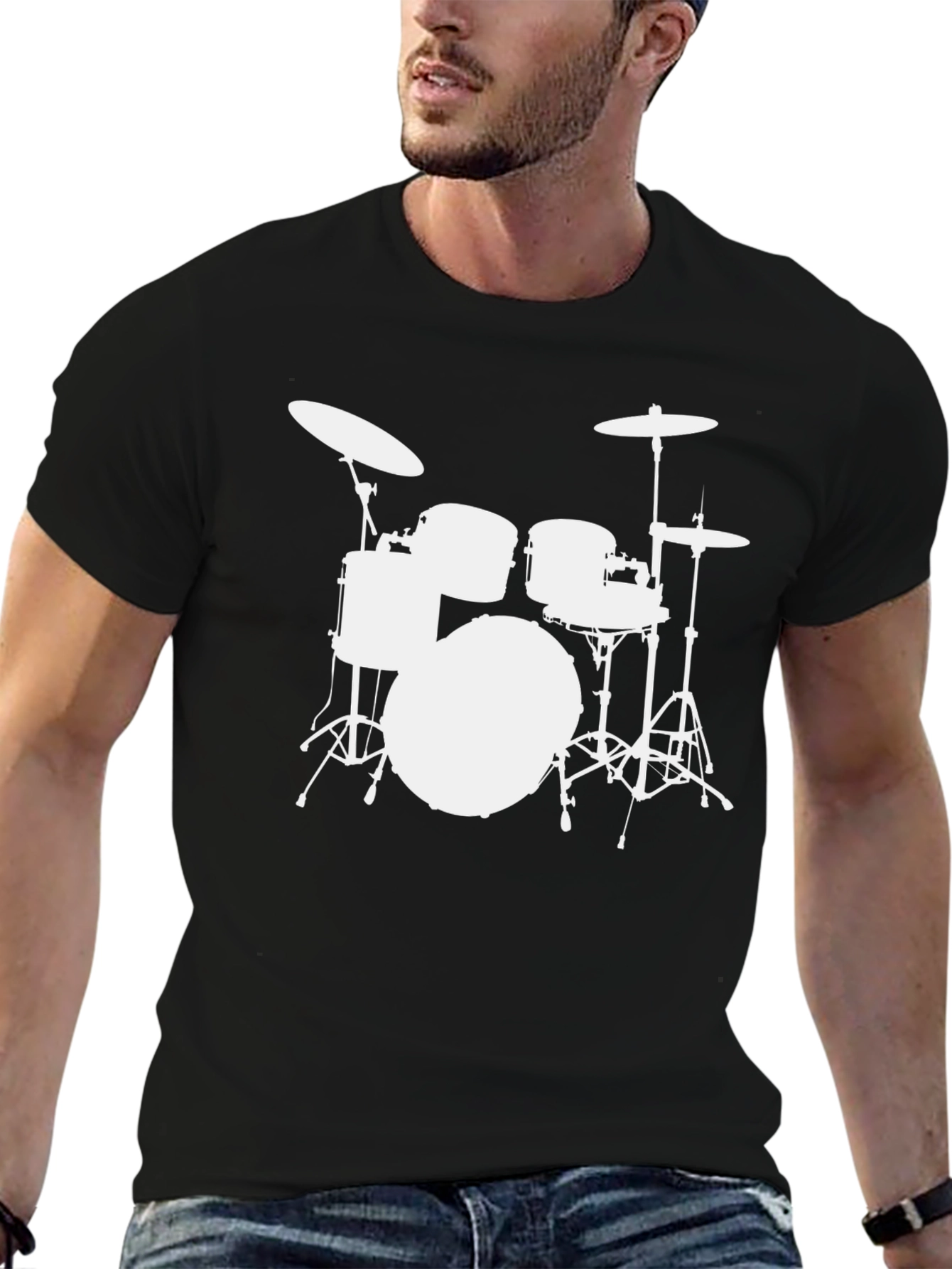Drum Set Graphic Tee - Musician T-Shirt