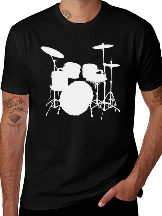 Drum Set Graphic Tee - Musician T-Shirt