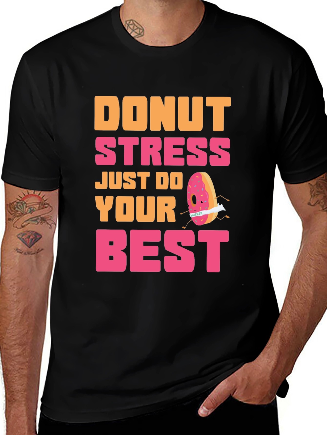Donut Stress T-Shirt Funny Graphic Tee