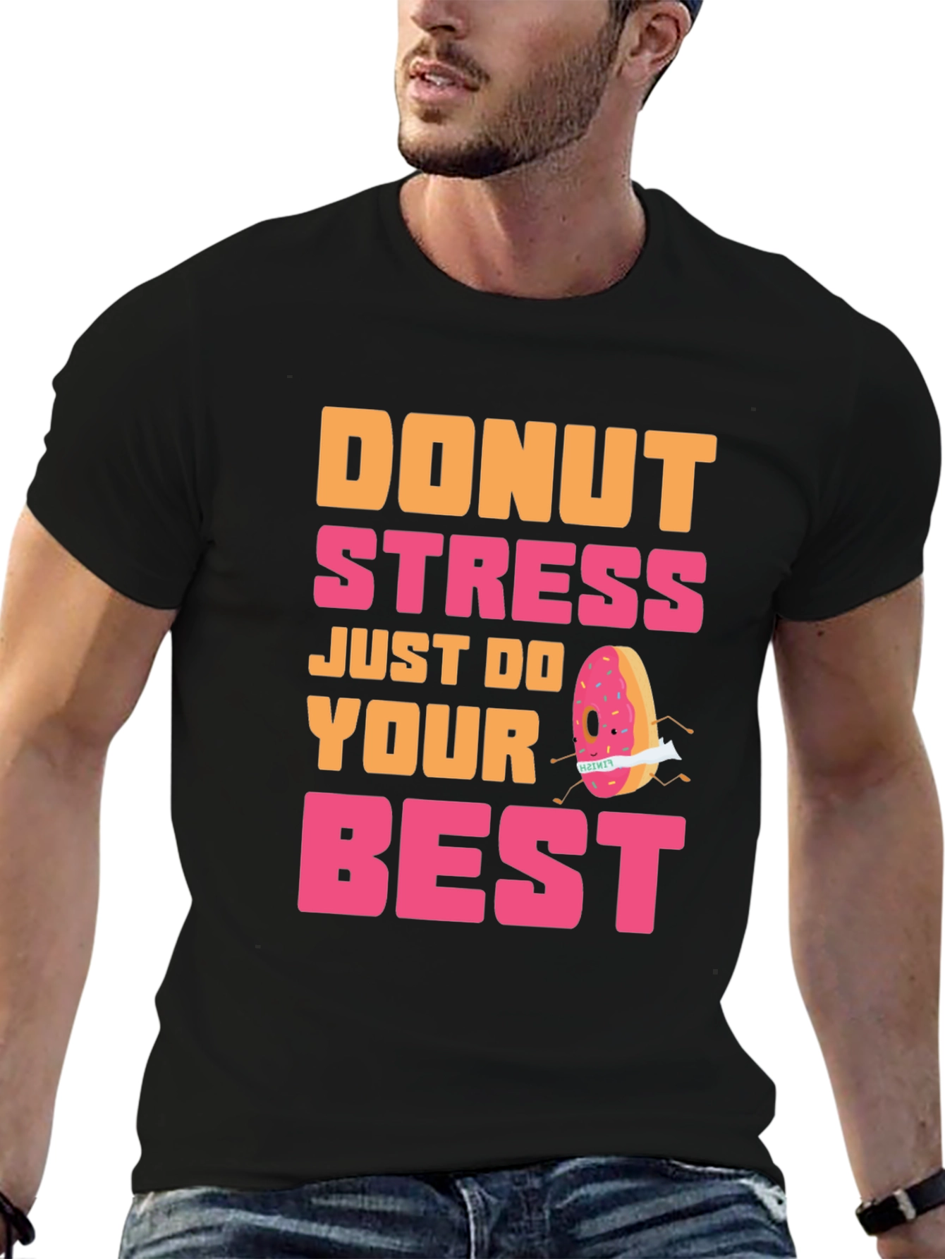Donut Stress T-Shirt Funny Graphic Tee