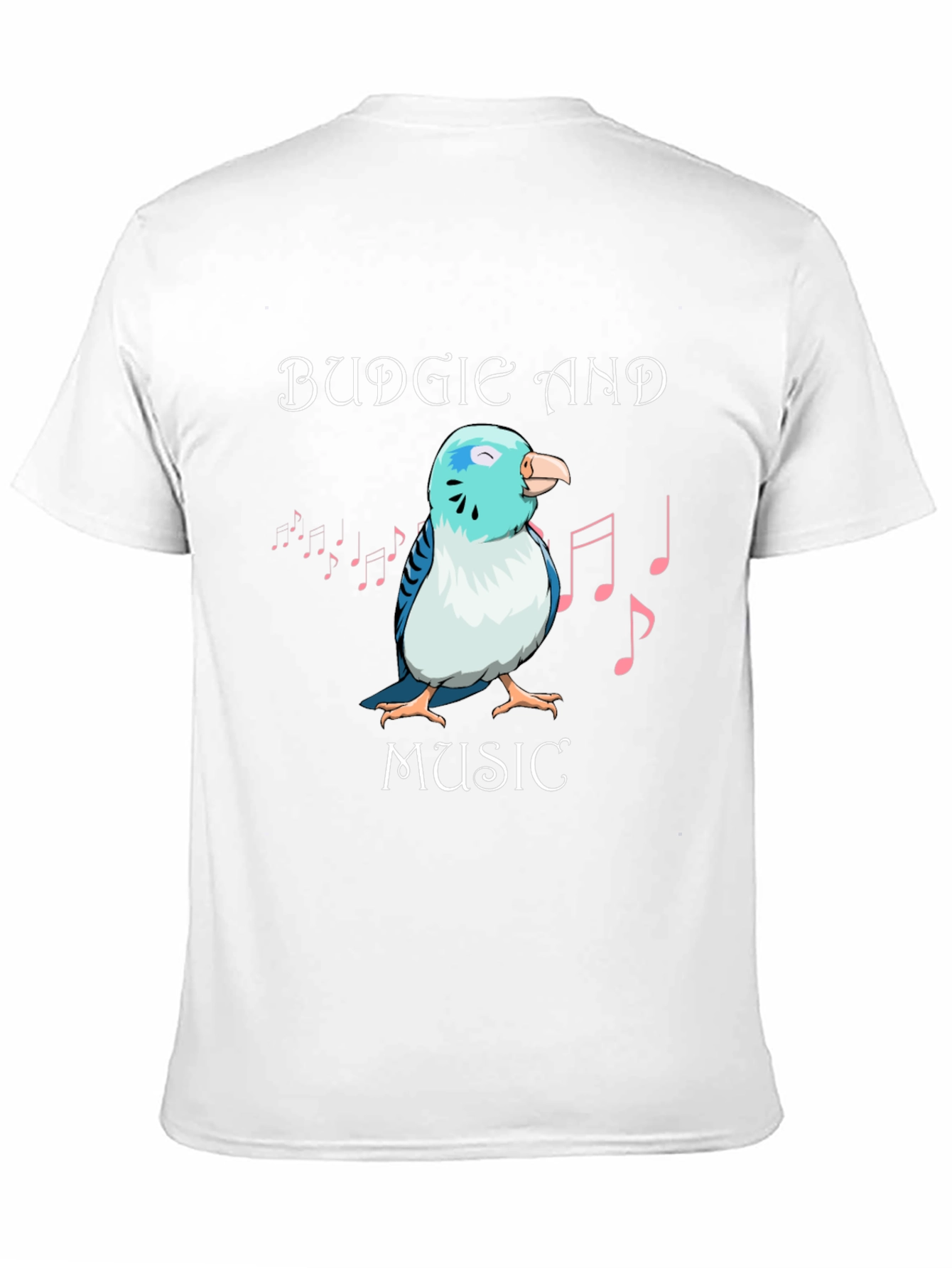 Budgie and Music Graphic T-Shirt