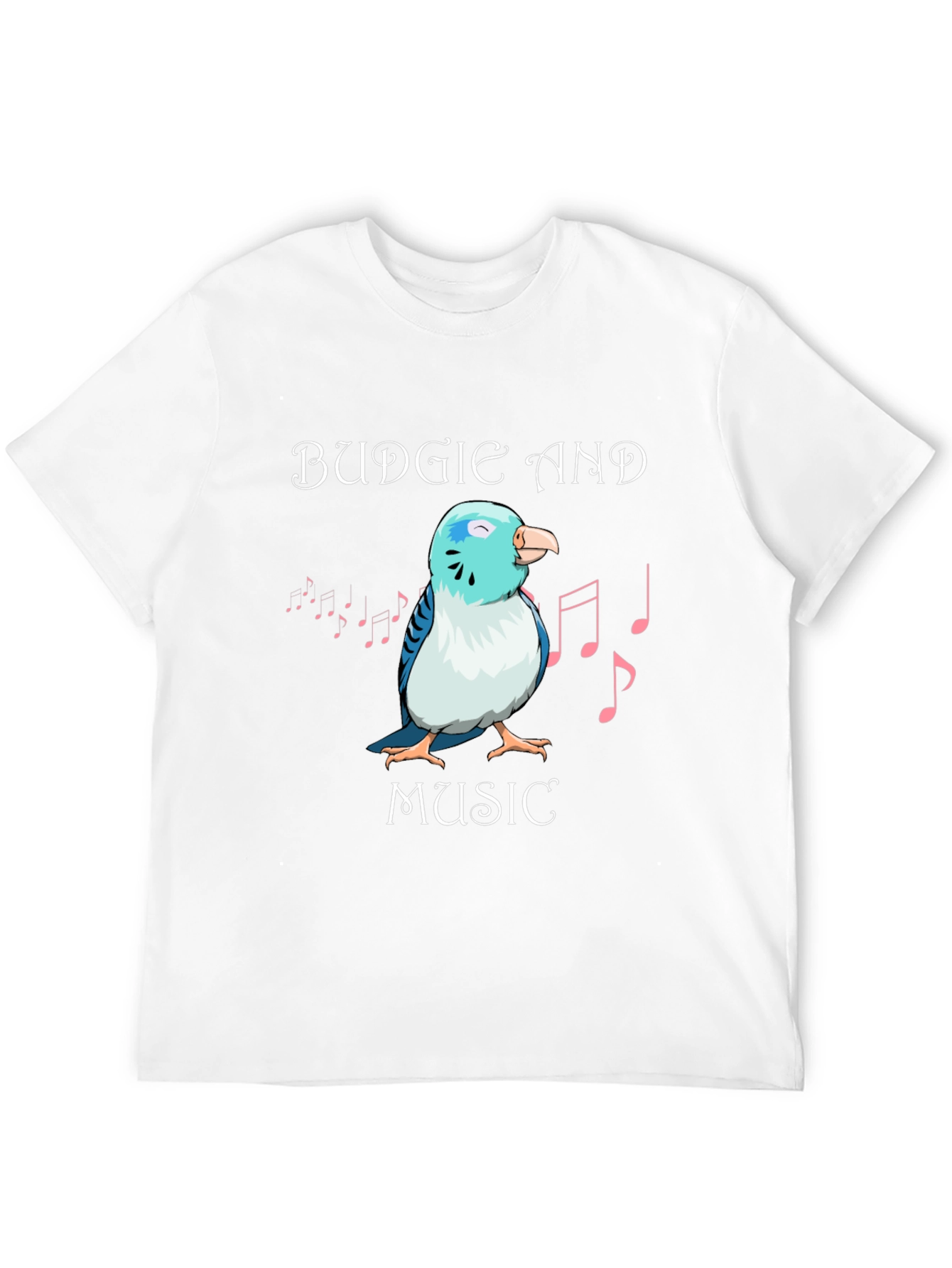 Budgie and Music Graphic T-Shirt