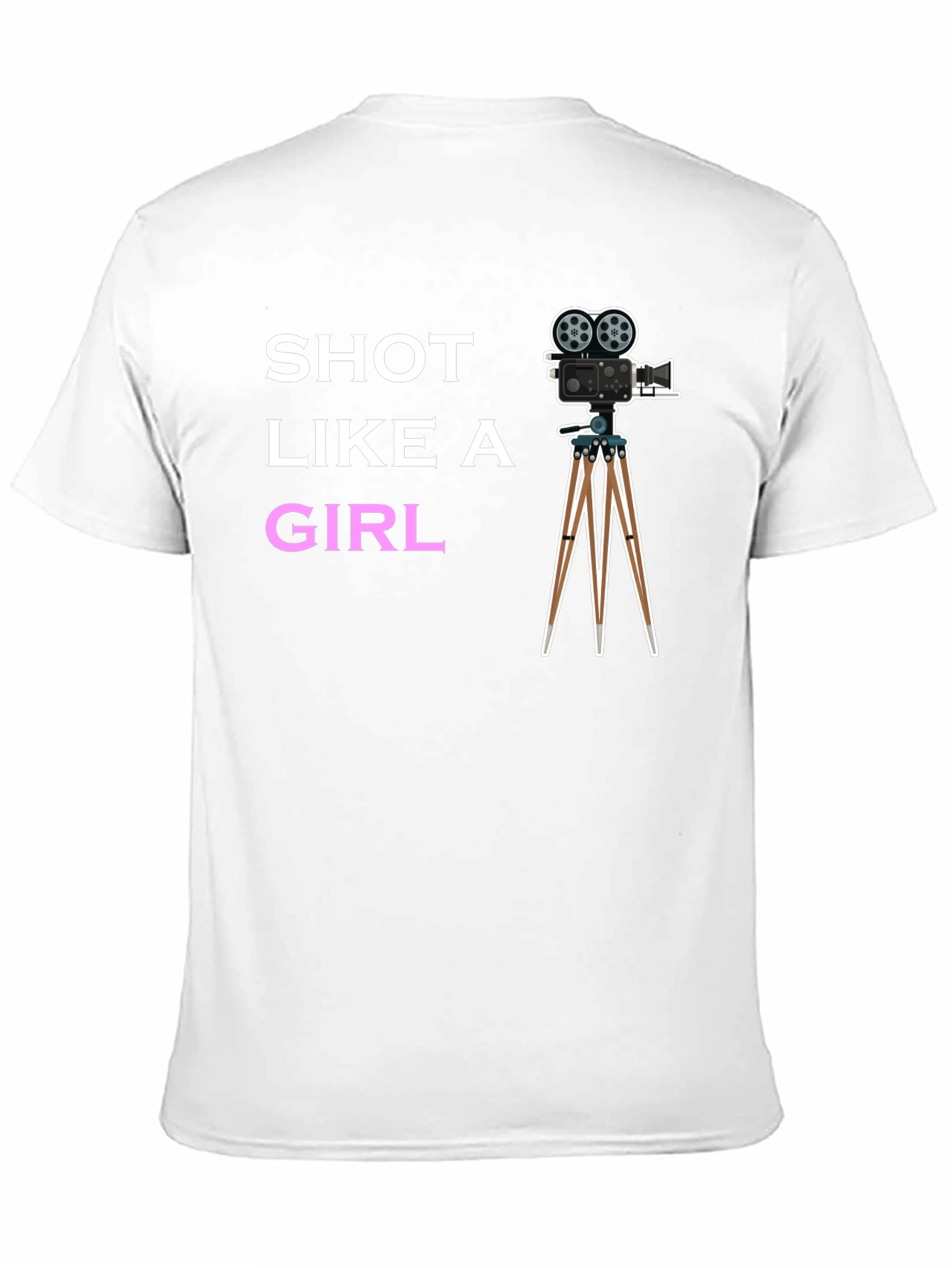 Shot Like a Girl Tee - Movie Camera T-Shirt