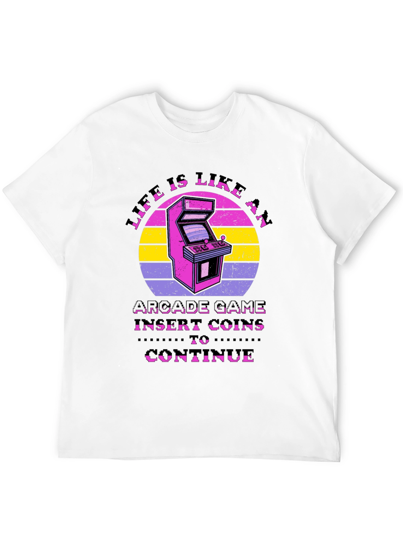 Life is Like an Arcade Game Black T-Shirt