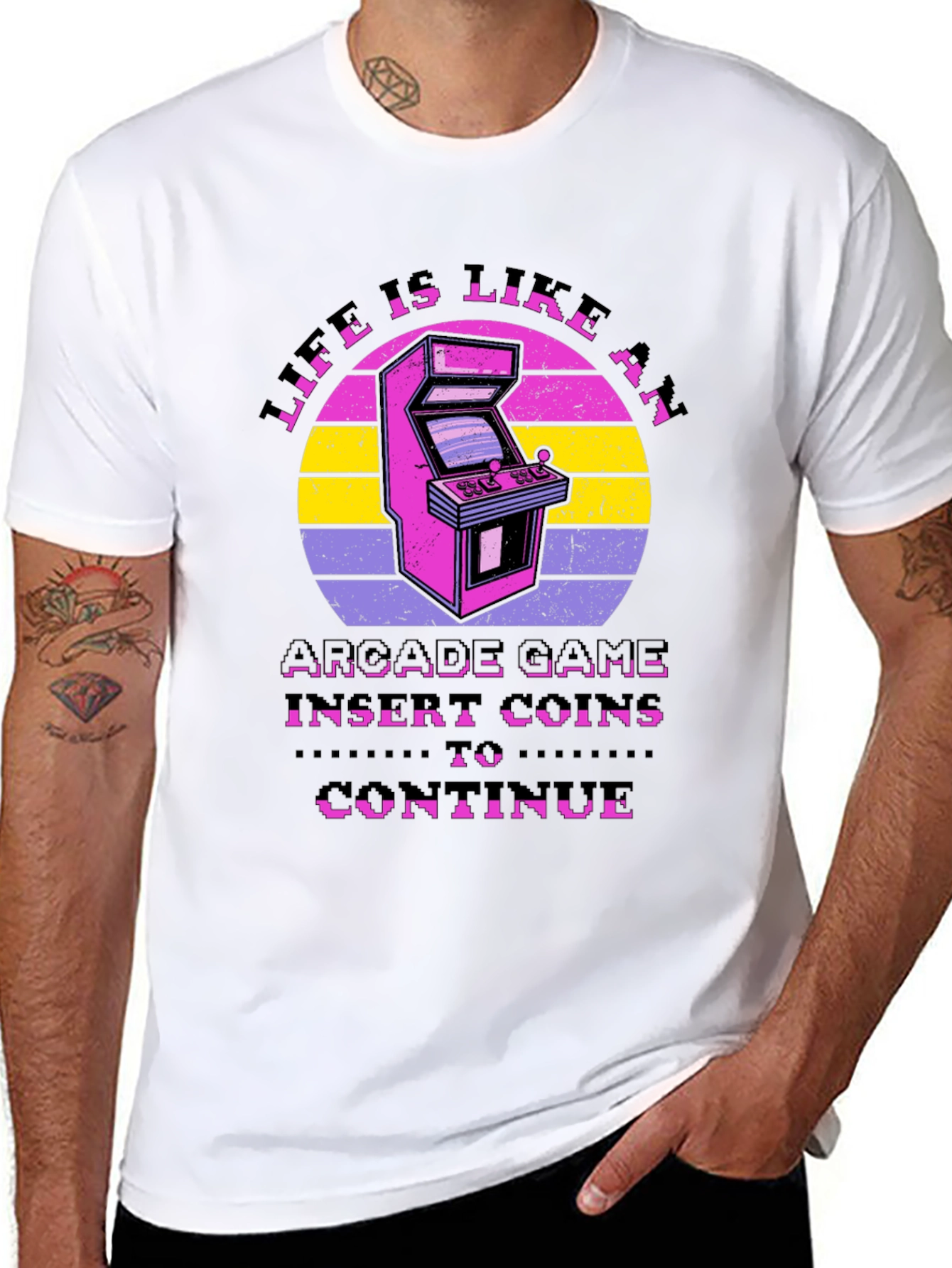Life is Like an Arcade Game Black T-Shirt