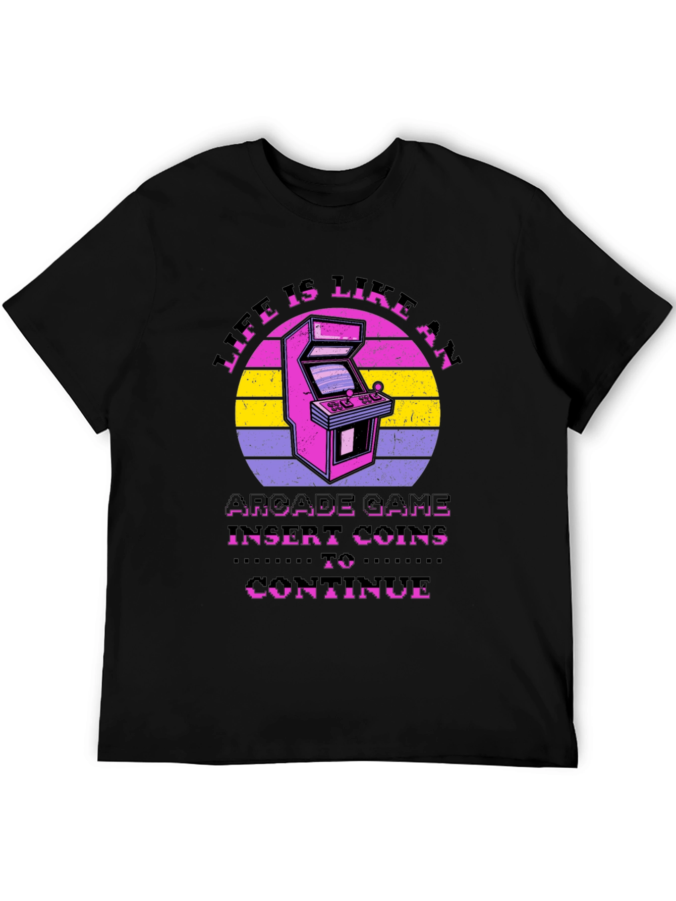 Life is Like an Arcade Game Black T-Shirt