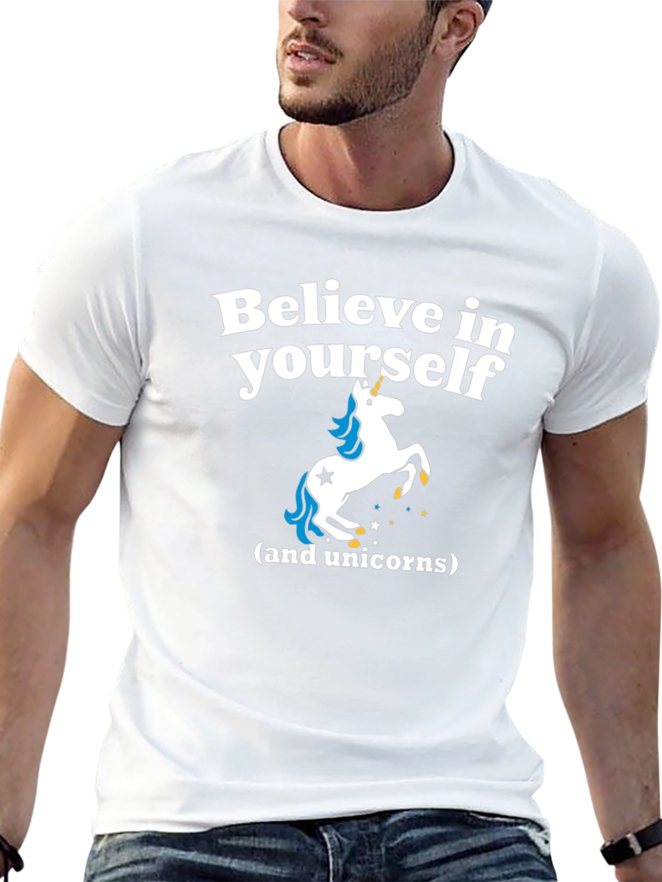 Believe in Yourself Unicorn Graphic T-Shirt