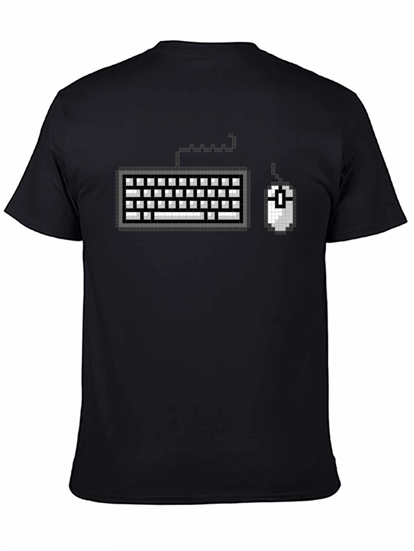 Pixel Keyboard Mouse Gamer Black T-Shirt