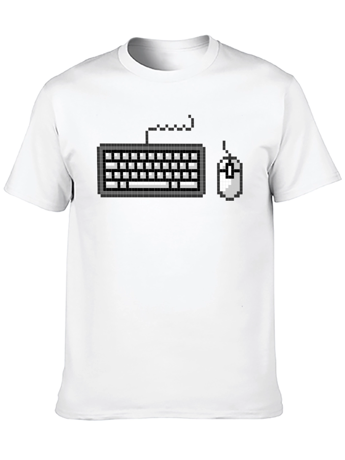 Pixel Keyboard Mouse Gamer Black T-Shirt
