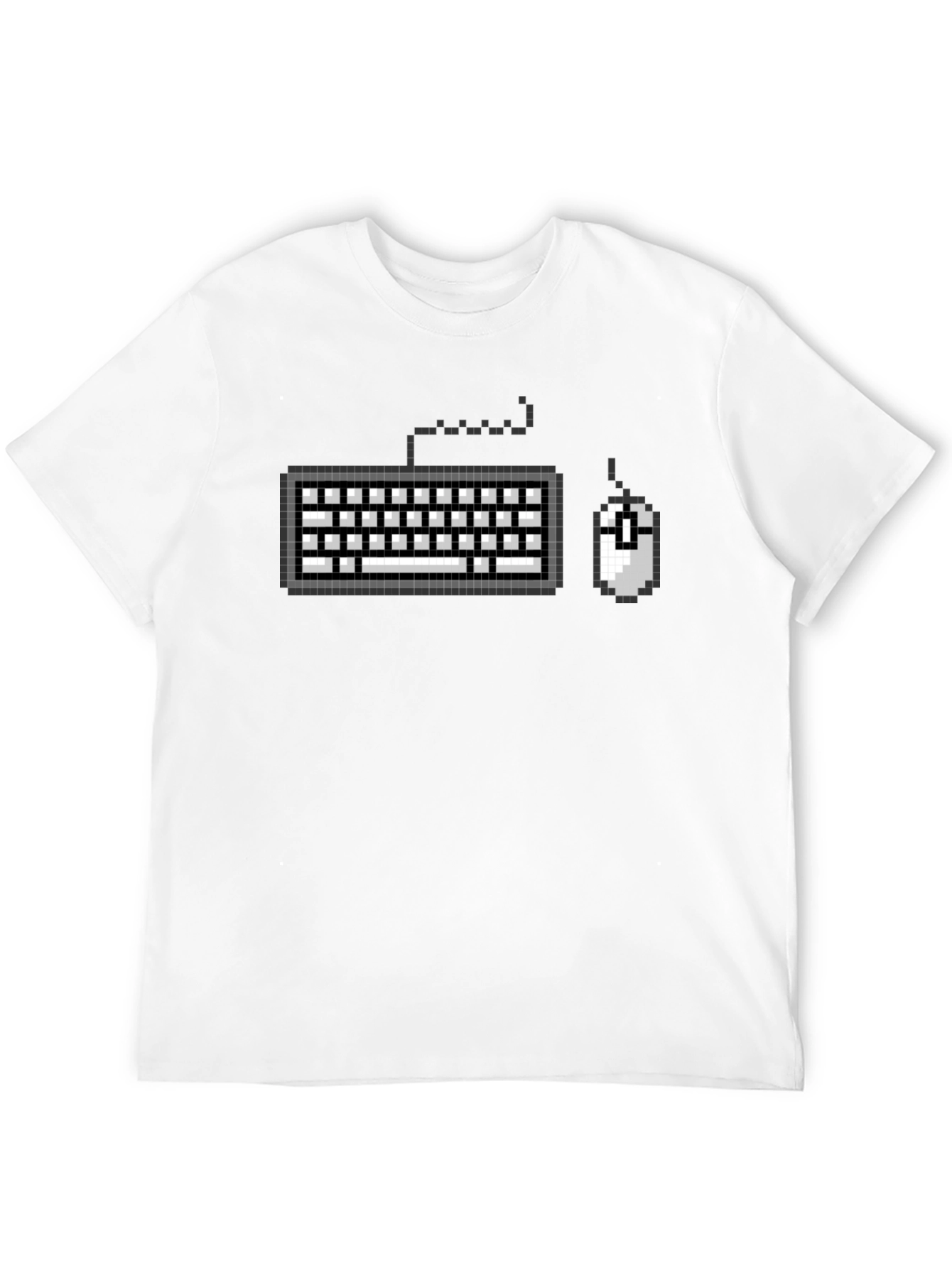 Pixel Keyboard Mouse Gamer Black T-Shirt
