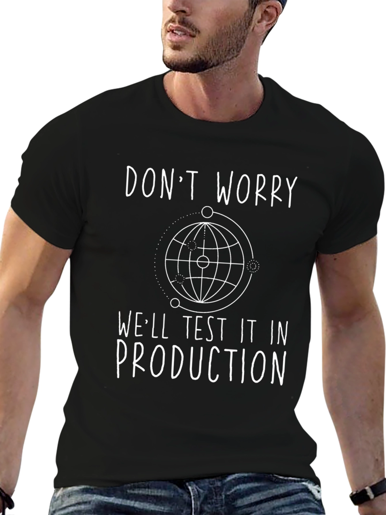 Dont Worry Test In Production Black T-Shirt