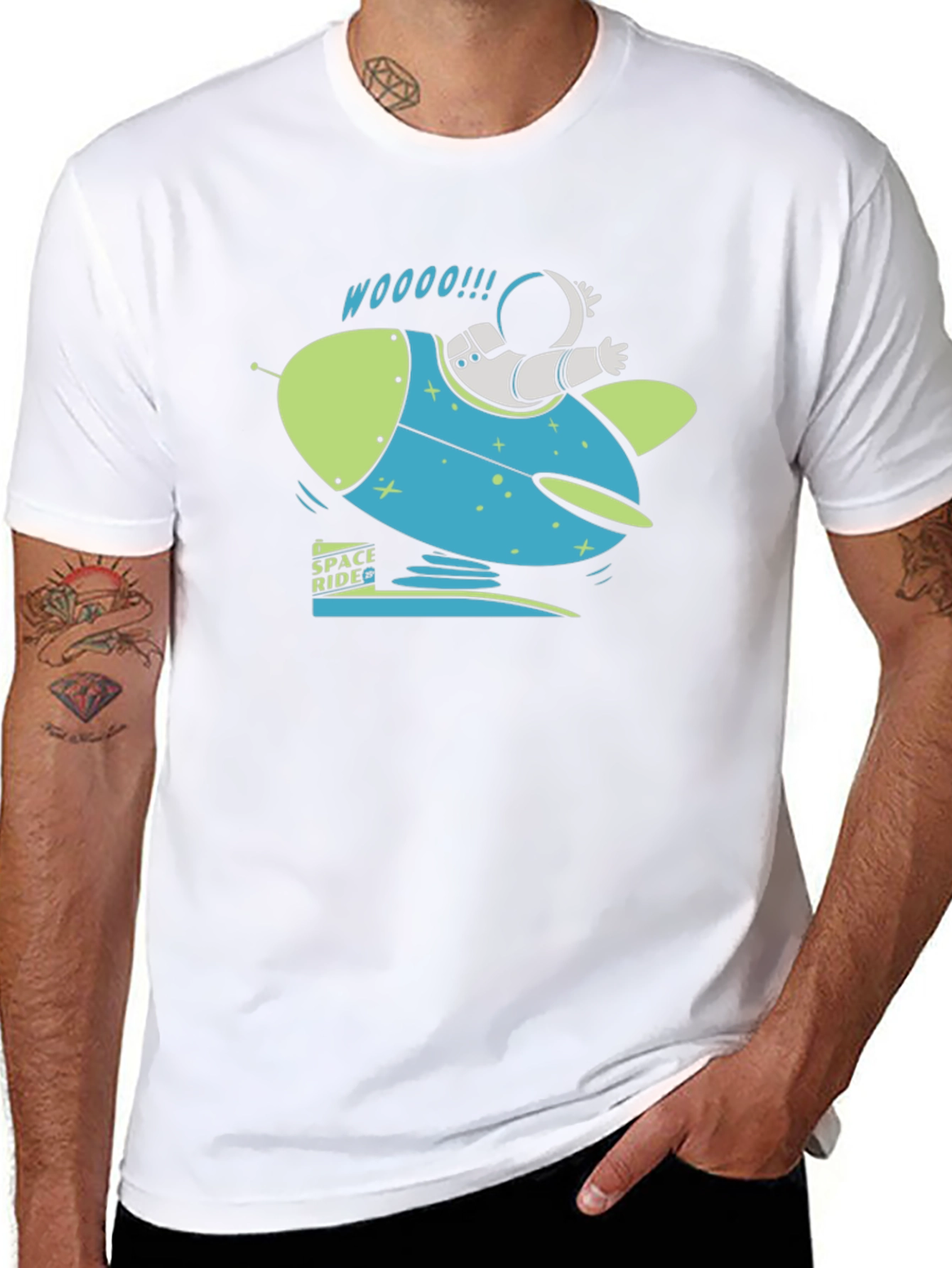 Space Ride Graphic T-Shirt - Black