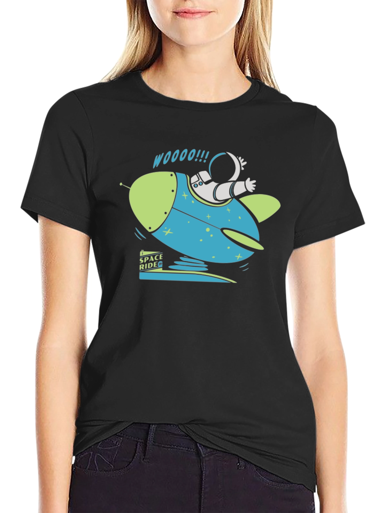 Space Ride Graphic T-Shirt - Black