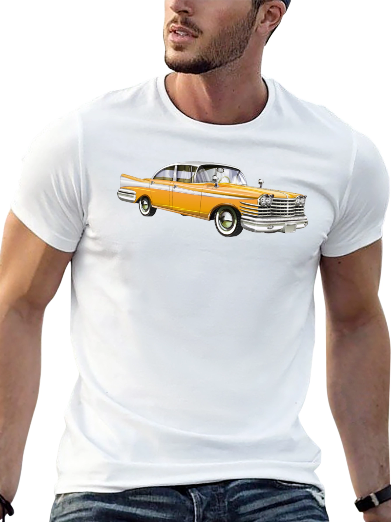 Classic Car Graphic T-Shirt - Mens Black Tee