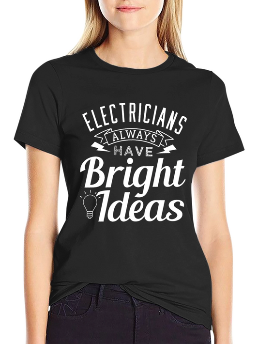 Electricians Bright Ideas Graphic Tee - Black