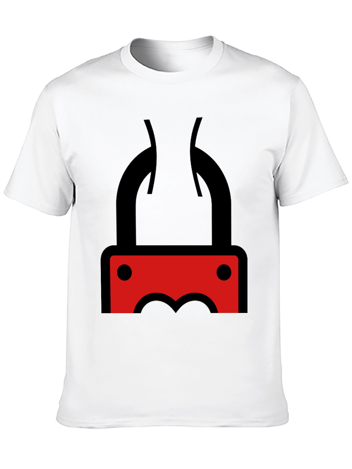 Abstract Graphic Tee - Black Cotton Shirt