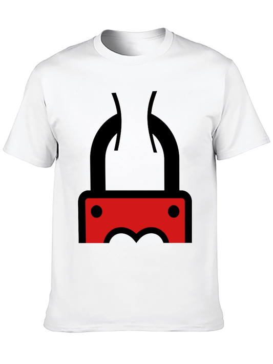 Abstract Graphic Tee - Black Cotton Shirt